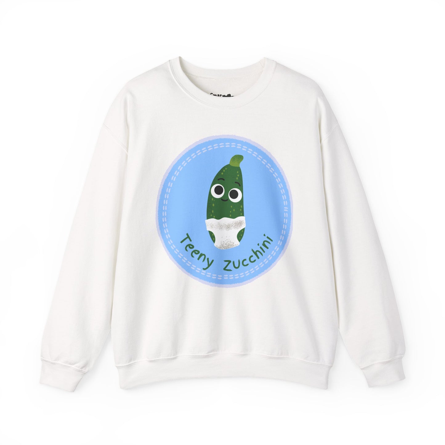 Cute Teeny Zucchini Crewneck Sweatshirt | Funny Gift for Foodies | Cozy Unisex Fashion | Perfect for Gardening Lovers