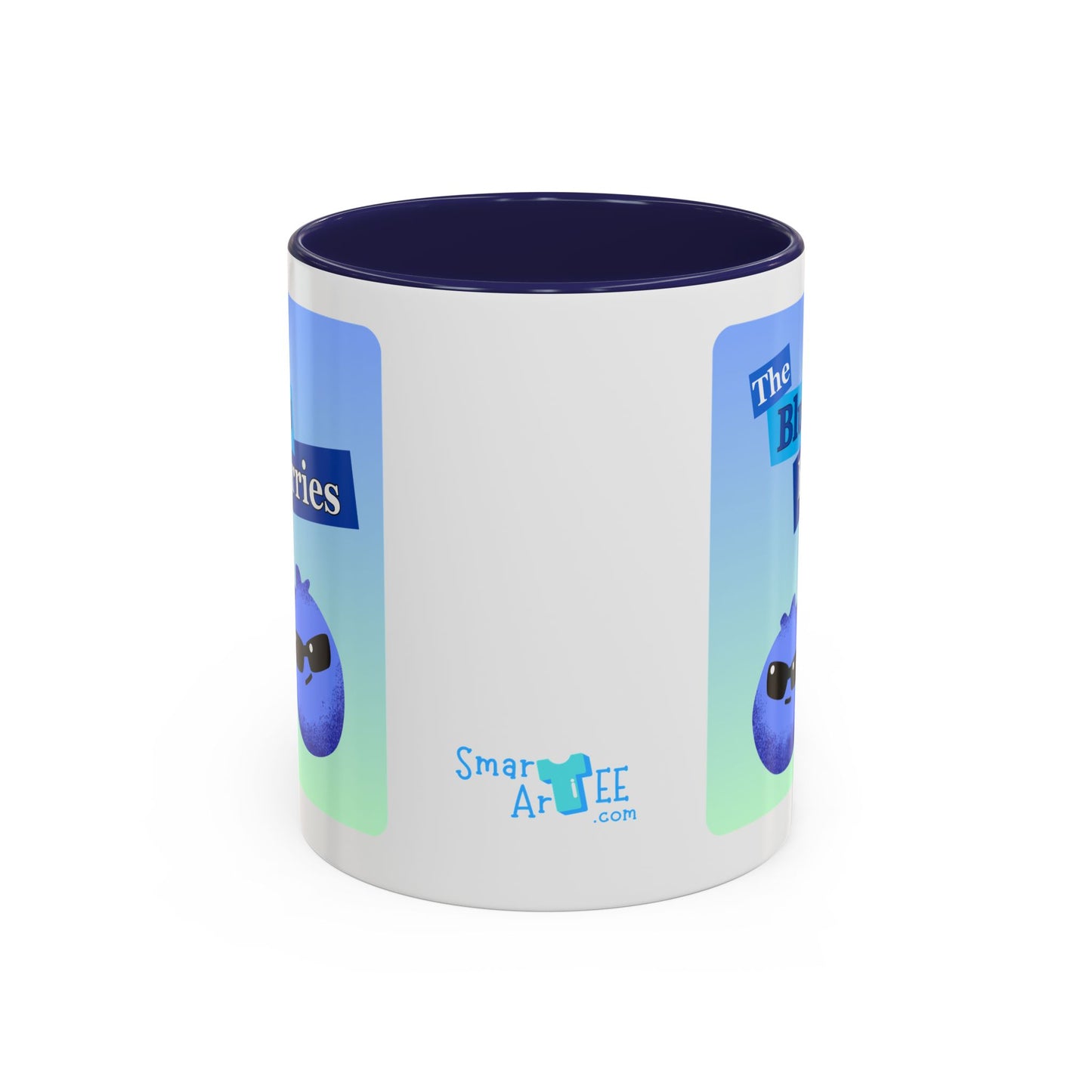 Cool Blueberries Accent Coffee Mug | Fun Gift for Coffee Lovers, Unique Kitchen Decor, Berry Lover's Gift