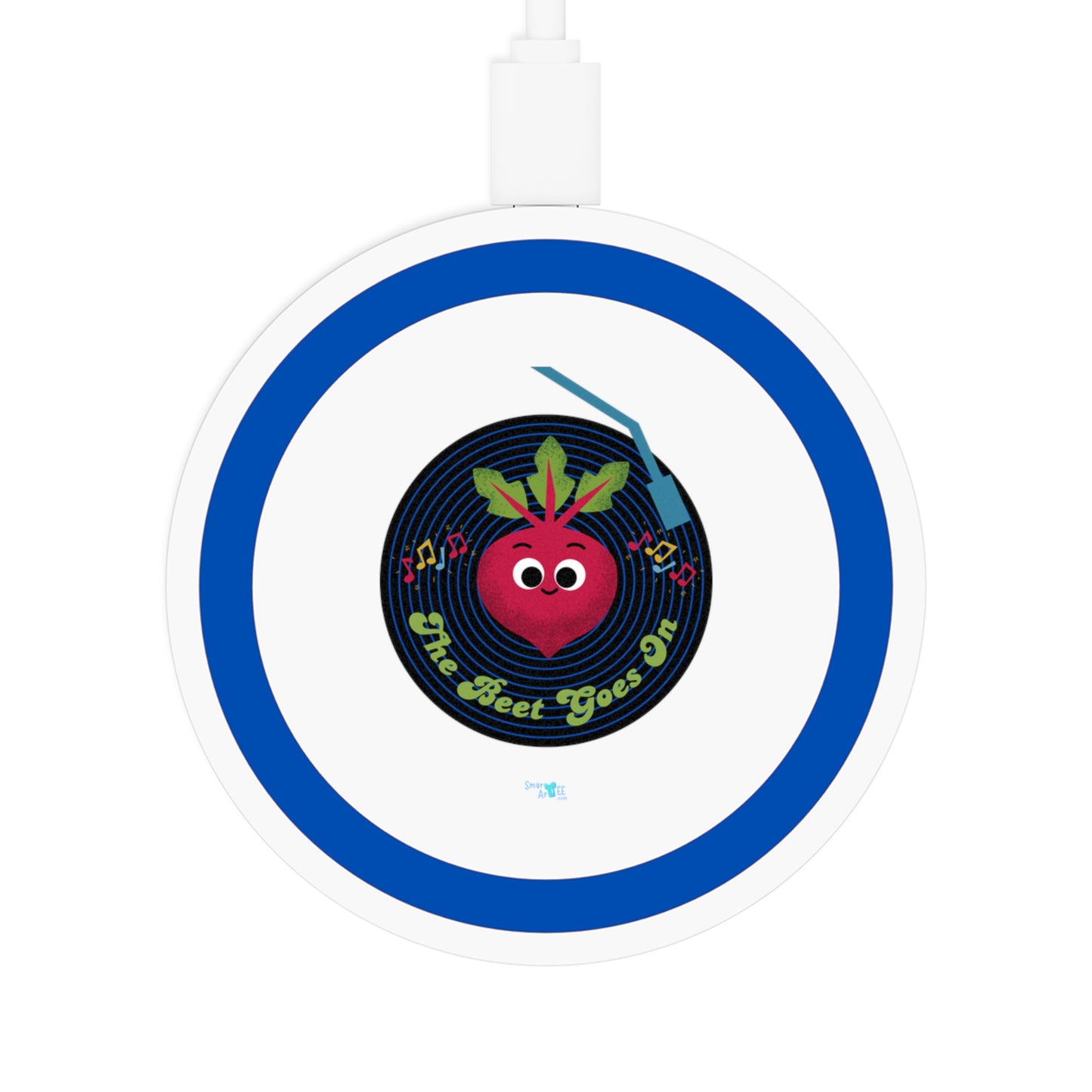 Quake Wireless Charging Pad - Musical Beet Inspired Design, Bundle With Air Pod Case, Unique Tech Gift, Eco-Friendly Charging