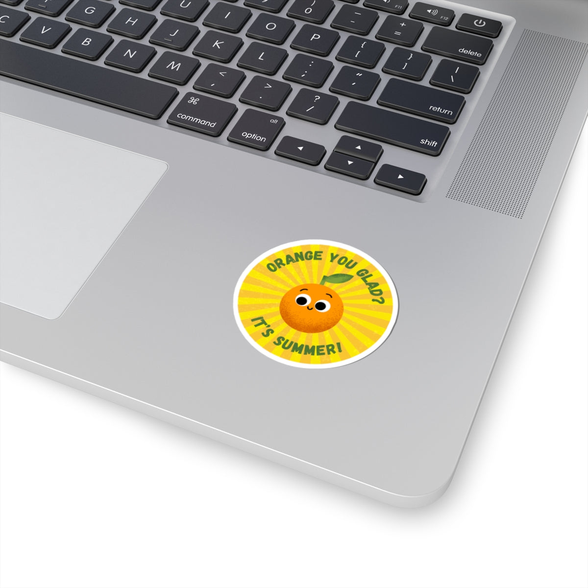 Cute Summer Orange Stickers, Fun Sunflower Design, Laptop, Water Bottle, Journals, Kids Decor, Summer Vibes