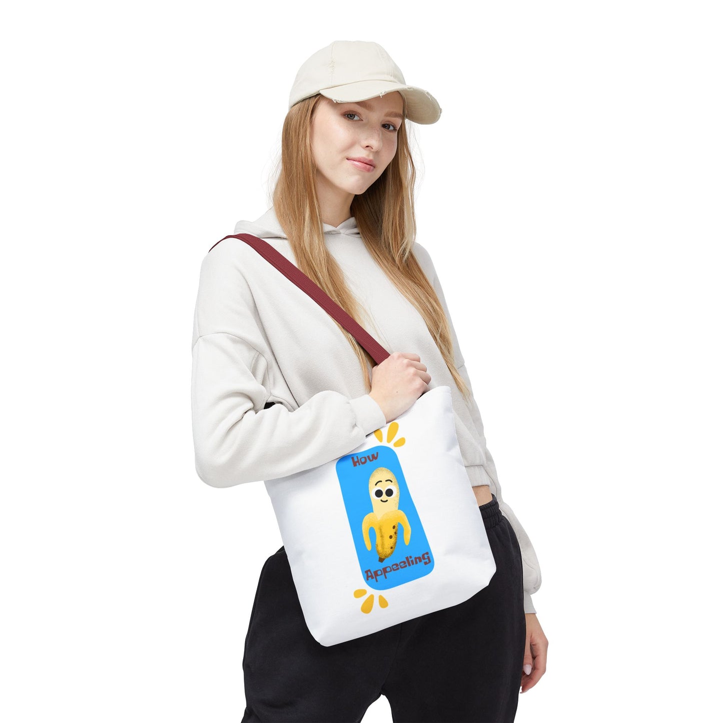 Fun Banana Tote Bag, Cute Shopping Bag, Novelty Bag, Gift for Fruit Lovers, How Appealing Bag, Eco-Friendly Tote