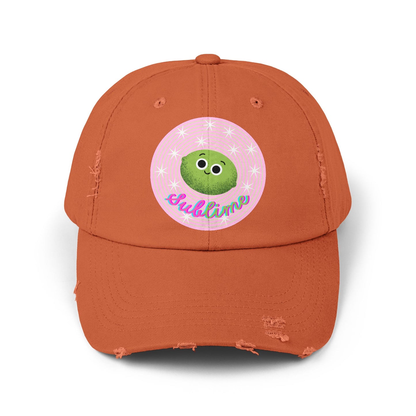 Sublime Distressed Cap, Trendy Funny Pun Hats, Cute Accessories, Casual Outfit, Gift for Her, Everyday Wear, Statement Headwear