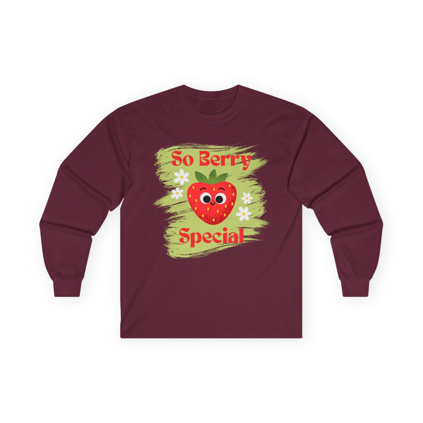 So Berry Special Long Sleeve Tees | Cute Strawberry Graphic Tee, Unisex Family Apparel, Summer, Gift for Friends, Love and Friendship