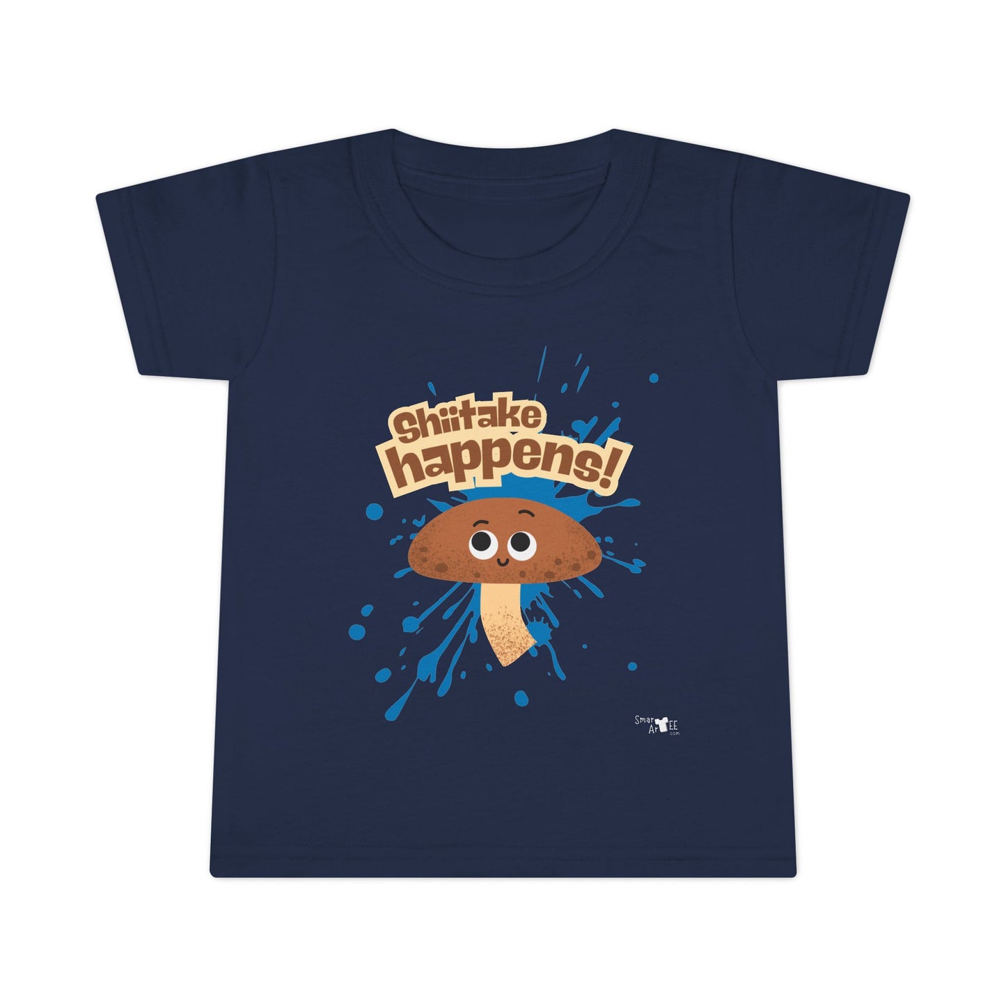 Whimsical Toddler Shirt - 'Shiitake Happens!' Fun Gift for Little Ones, Cute Kids Apparel, Playful Birthday Shirt