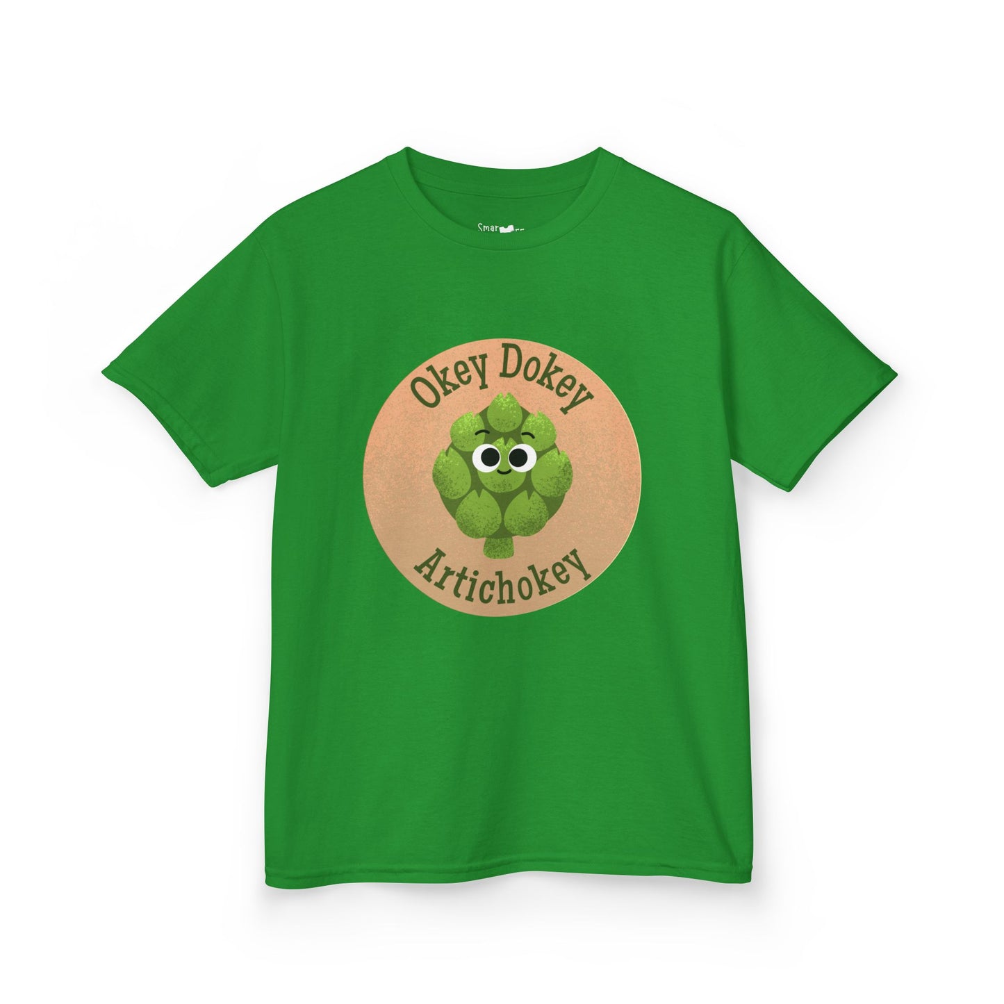 Kids Funny Graphic Tee with 'Okey Dokey Artichokey' Design, Cute Kids Shirt, Playful Apparel, Gift for Children, Summer Wear