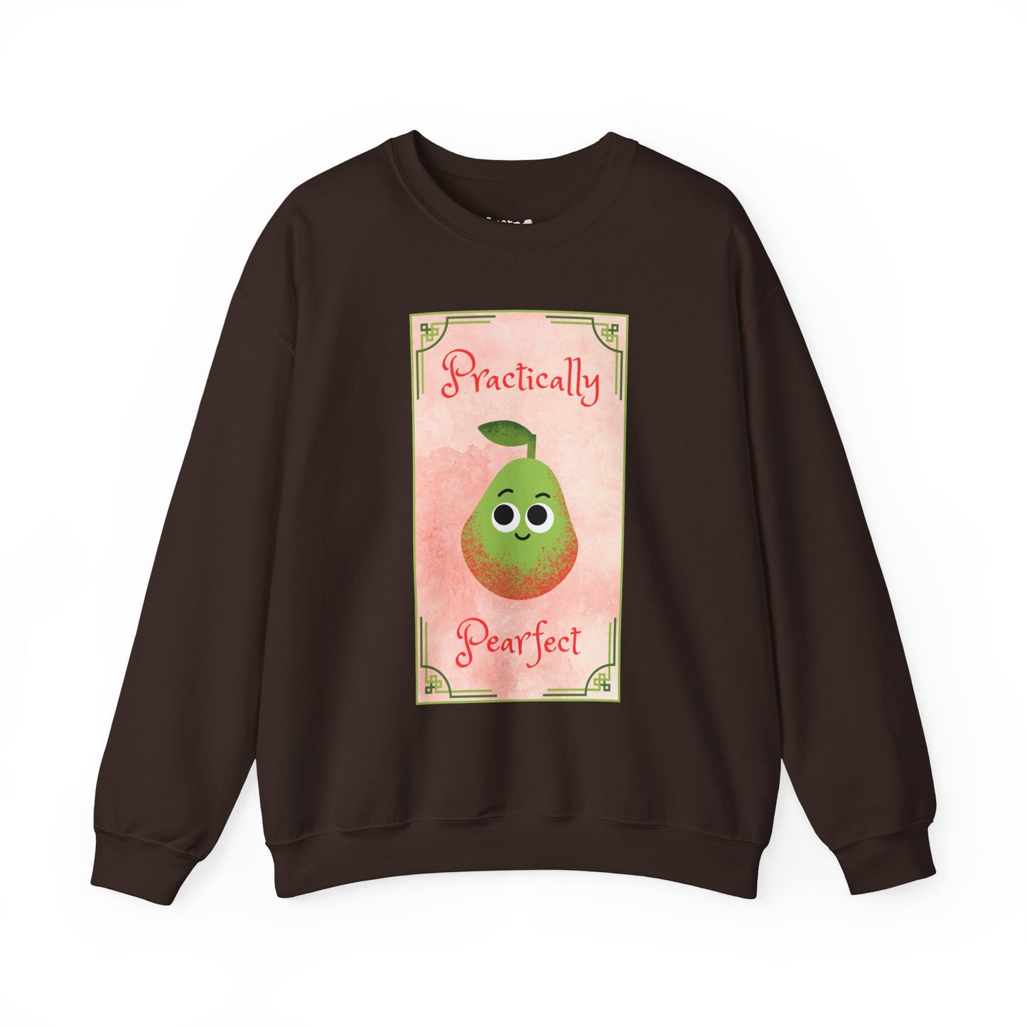 Practically Pearfect Crewneck Sweatshirt, Cute Sweatshirt, Unisex Clothing, Fruit Themed Apparel, Cozy Fashion, Casual Wear