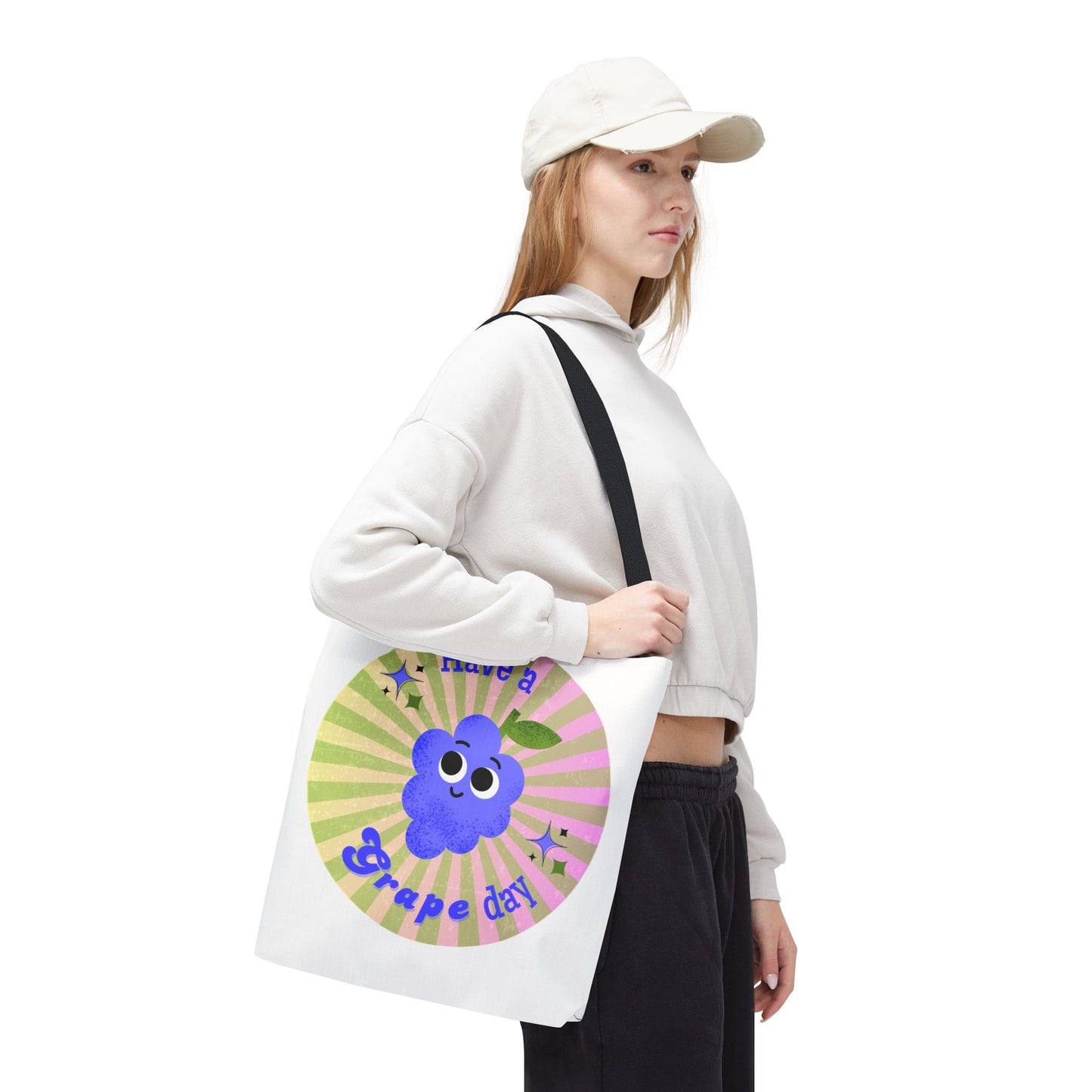 Cute Grape Day Tote Bag - Fun Reusable Shopping Bag, Gift for Fruit Lovers, Eco-Friendly Tote, Summer Bag, Kids' Toy Bag