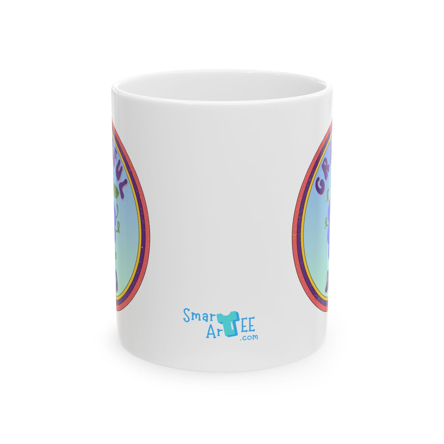 Grateful Heart Ceramic Mug - Inspirational Coffee Cup, Perfect Gift for Friends, Home Decor, Motivational Mug, Everyday Use