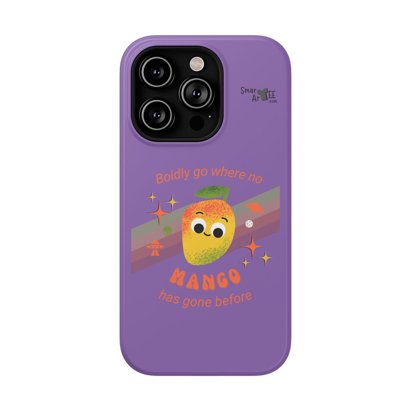 Star Trek Themed Mango Pun Phone Case, Impact-Resistant Case, Quirky Tech Accessory, Cute Phone Cover, Gift for Fruit Lovers
