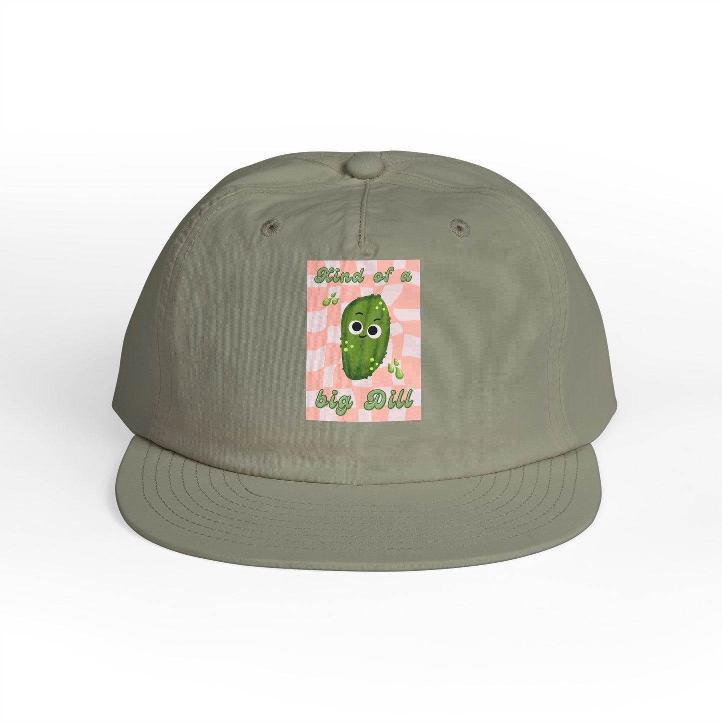 Funny Surf Cap with Cute Dill Pickle Design, Summer Hat for Beach Lovers, Ideal Gift for Foodies, Great for BBQs and Parties