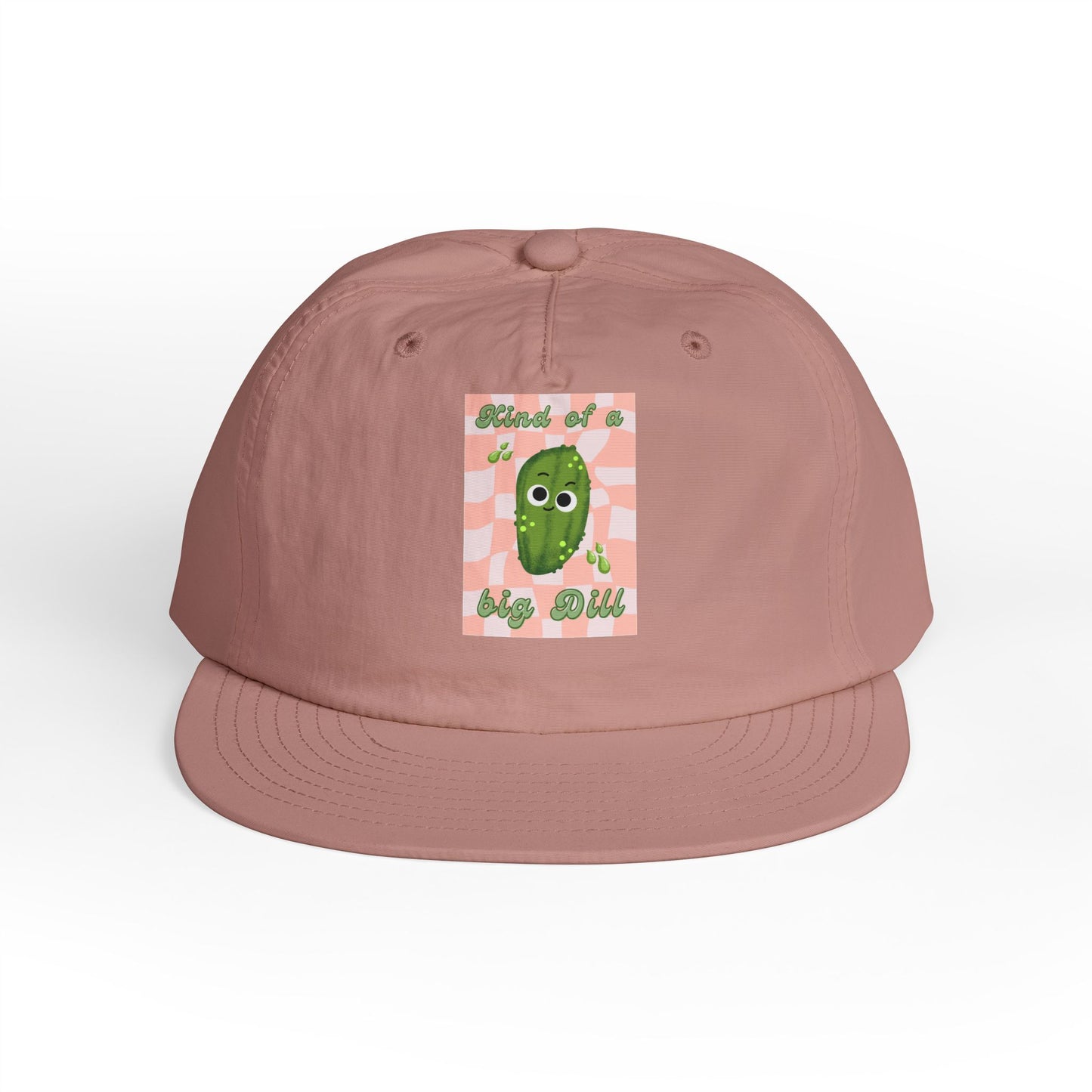 Funny Surf Cap with Cute Dill Pickle Design, Summer Hat for Beach Lovers, Ideal Gift for Foodies, Great for BBQs and Parties