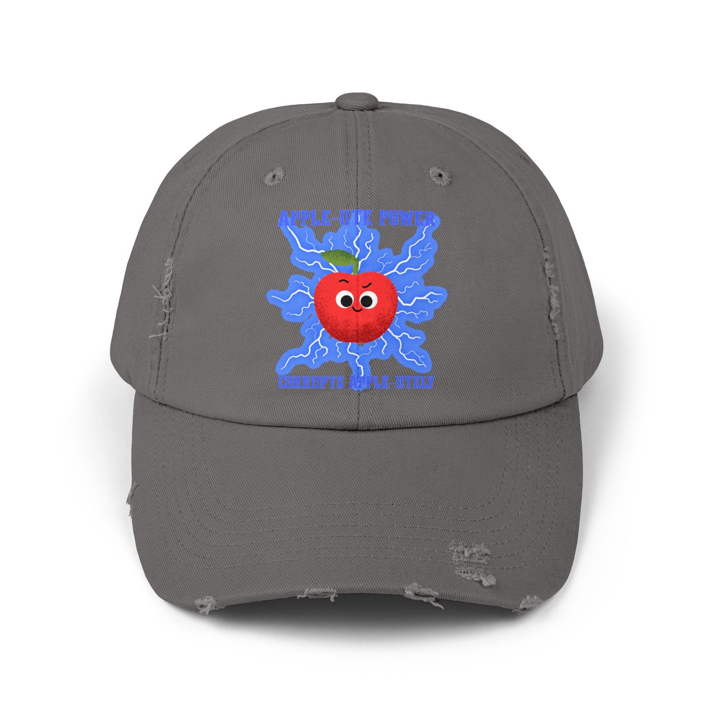 Fun Distressed Hats with Playful Apple Pun Design, Casual Summer Cap, Gift for Foodies, Cool Unisex Headwear, Trendy Dad Hat