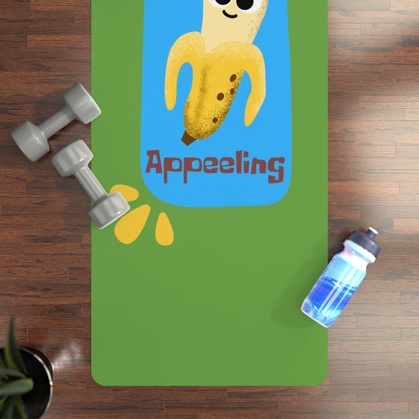 Funny Banana Yoga Mat - How Appeeling Yoga Mat, Eco-Friendly Rubber Yoga Mat, Fitness Mat, Exercise Mat, Gift for Yogis