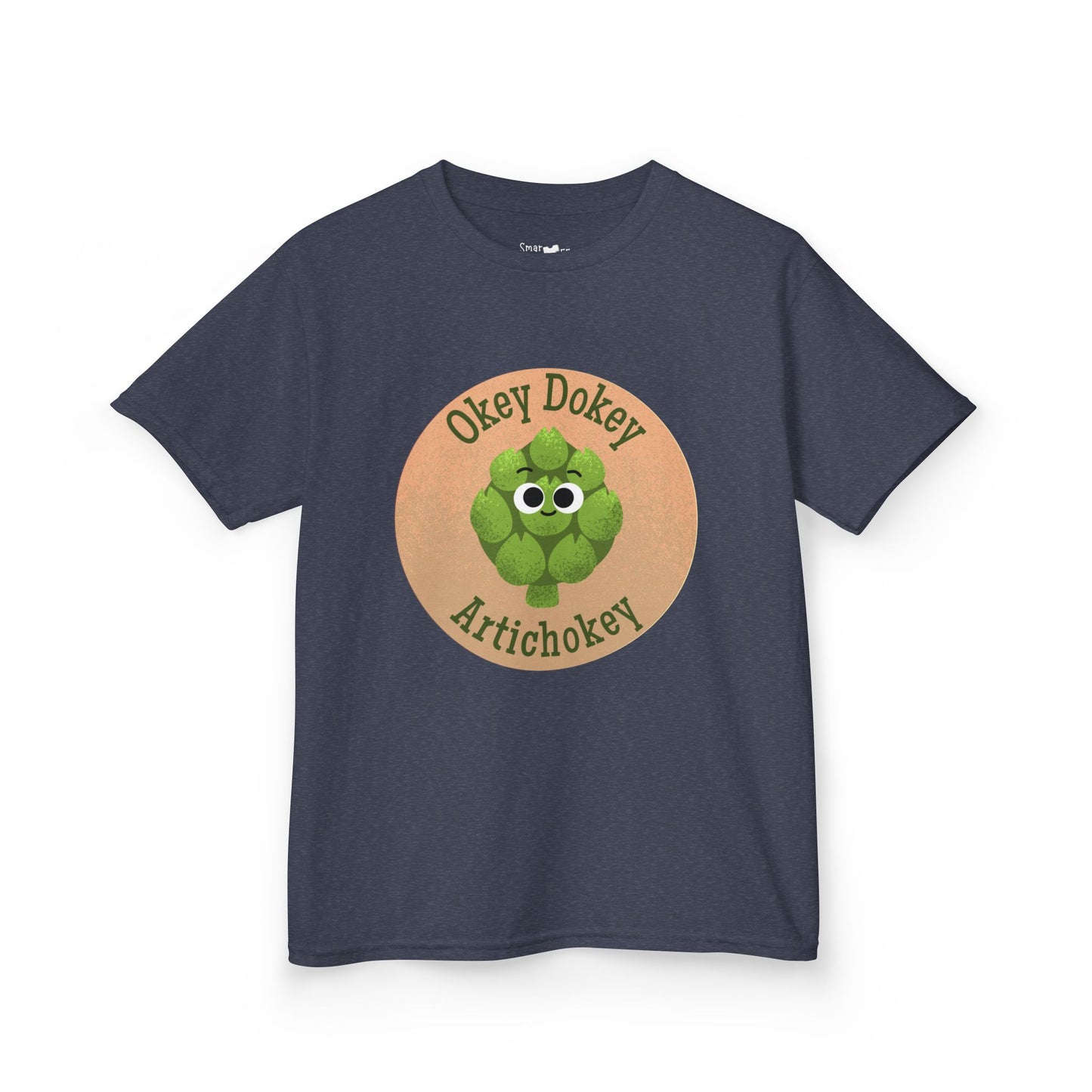 Kids Funny Graphic Tee with 'Okey Dokey Artichokey' Design, Cute Kids Shirt, Playful Apparel, Gift for Children, Summer Wear