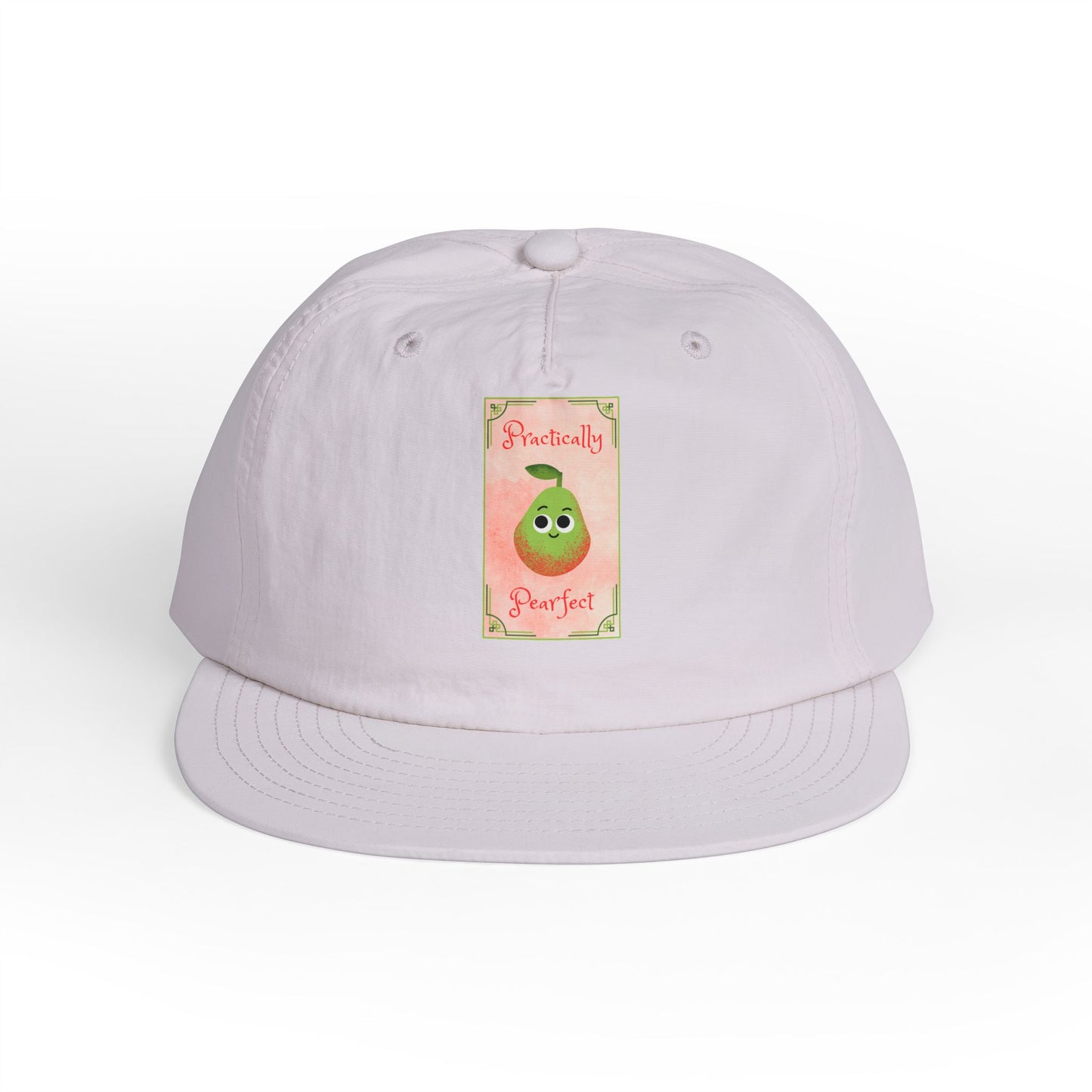 Surf Cap with 'Perfectly Pear' Design - Fun Beachwear, Summer Accessory, Gift Hat for Surfers, Casual Outfit, Beach Party Essential
