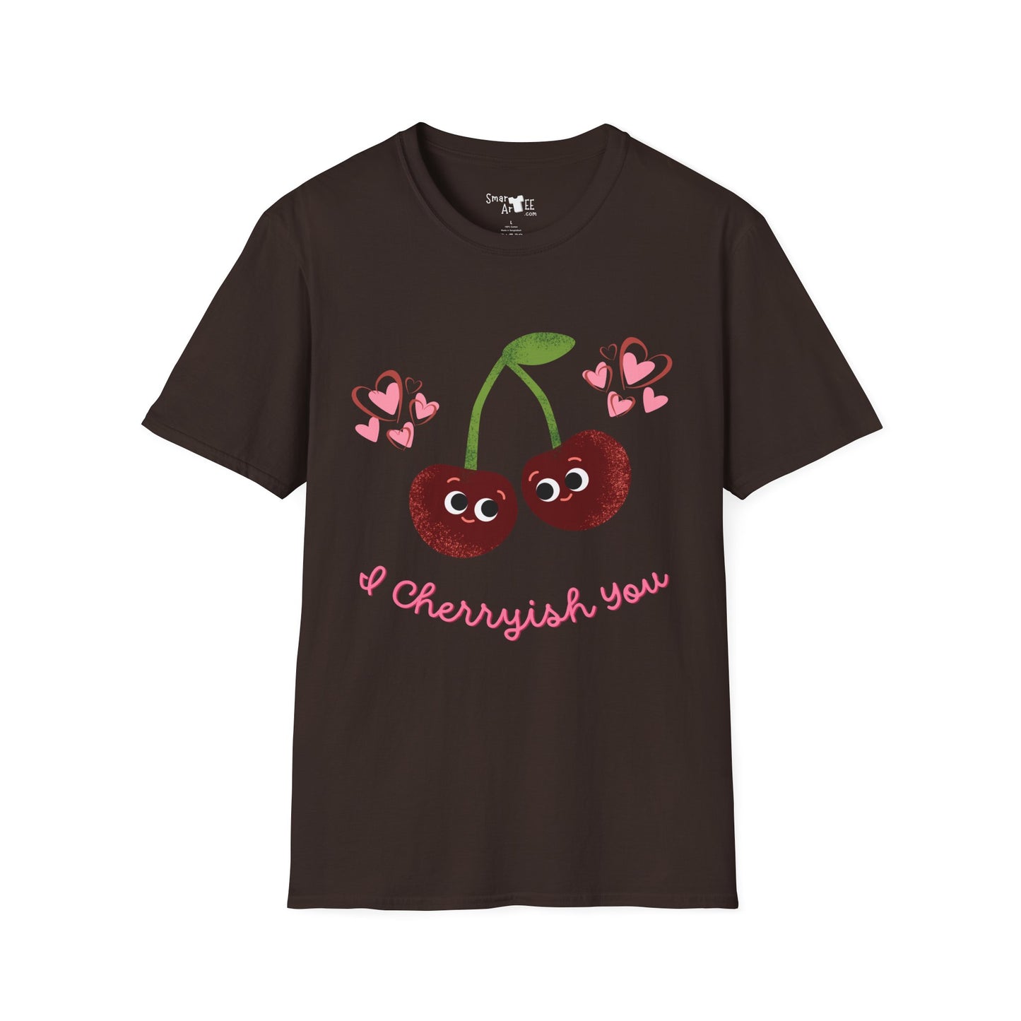 Cute Cherry Love T-Shirt, Valentine's Day Gift, Couple's Shirt, Fun Summer Casual Wear, Cute Graphic T-Shirt