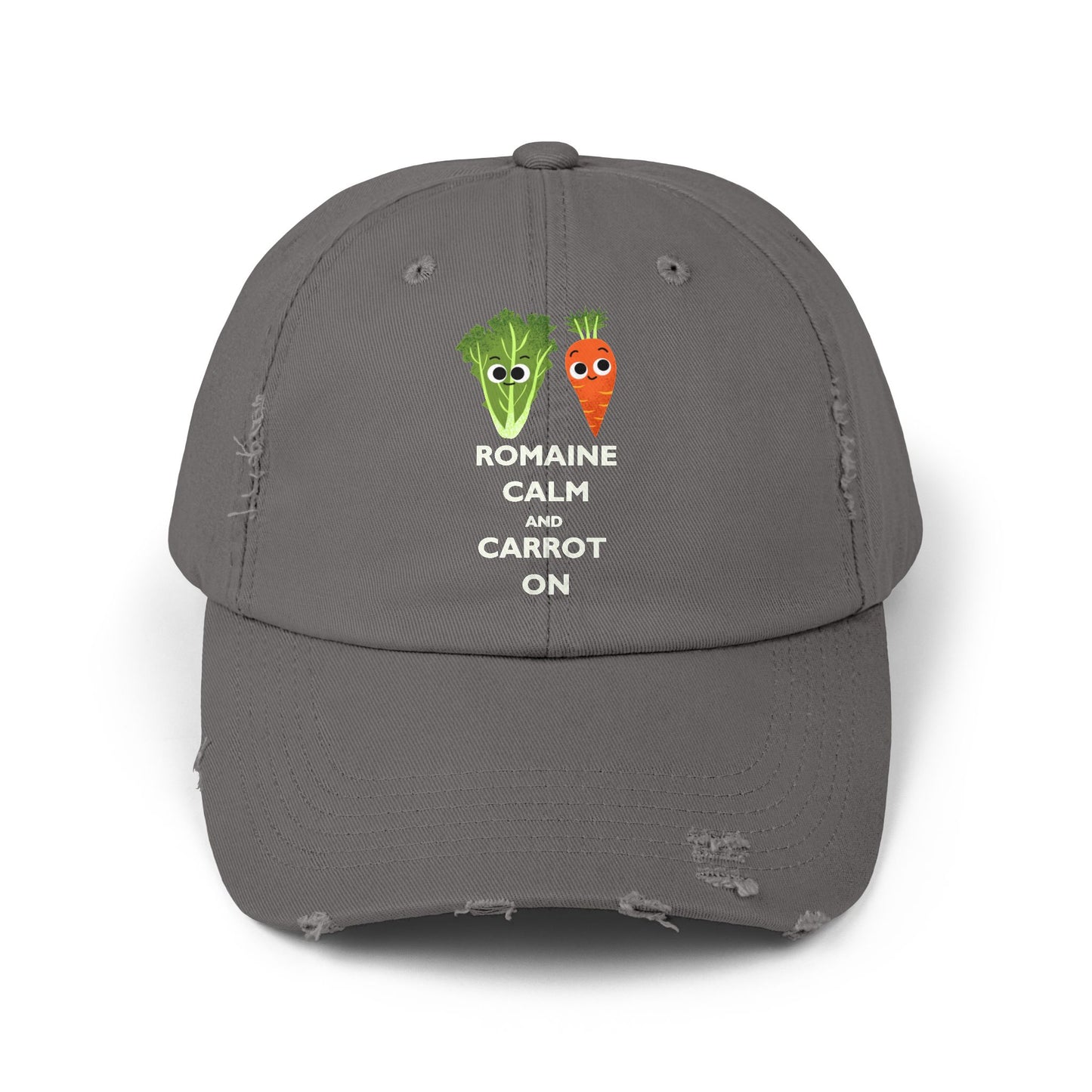 Whimsical Vegetable Pun Hats - Perfect Gift for Gardeners, Casual Outings, or Everyday Wear - Fun Hat with 'Romaine Calm and Carrot On' Design