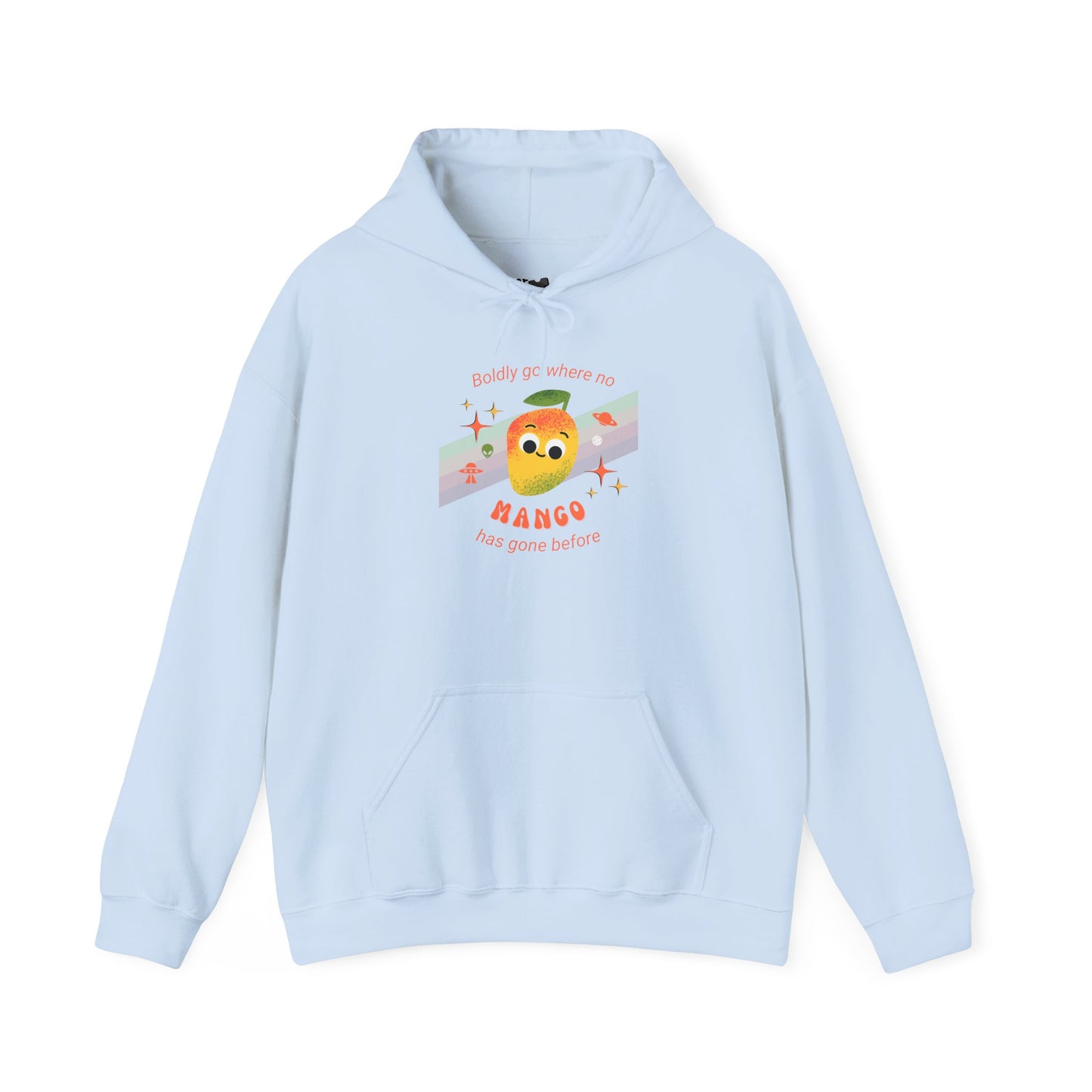 Mango-Themed Unisex Hoodie, Cute Gift for Fruit Lovers, Cozy Pullover for All Seasons, Perfect for Birthdays and Casual Outings