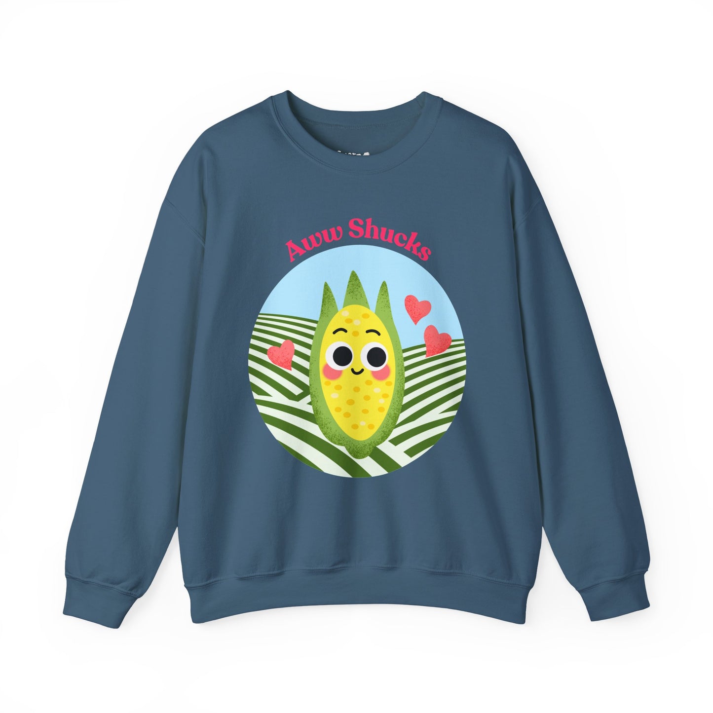 Cute Corn Sweatshirt, Aww Shucks Crewneck, Cozy Fall Apparel, Gift for Foodies, Cute Kitchen Sweatshirt, Unisex Sweater