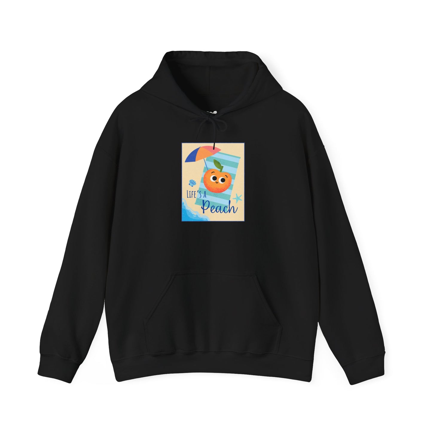 Peach Themed Unisex Hoodie, Cozy Pullover, Cute Fruit Apparel, Beach Vibes Clothing, Gift for Mom, Soft Pullover
