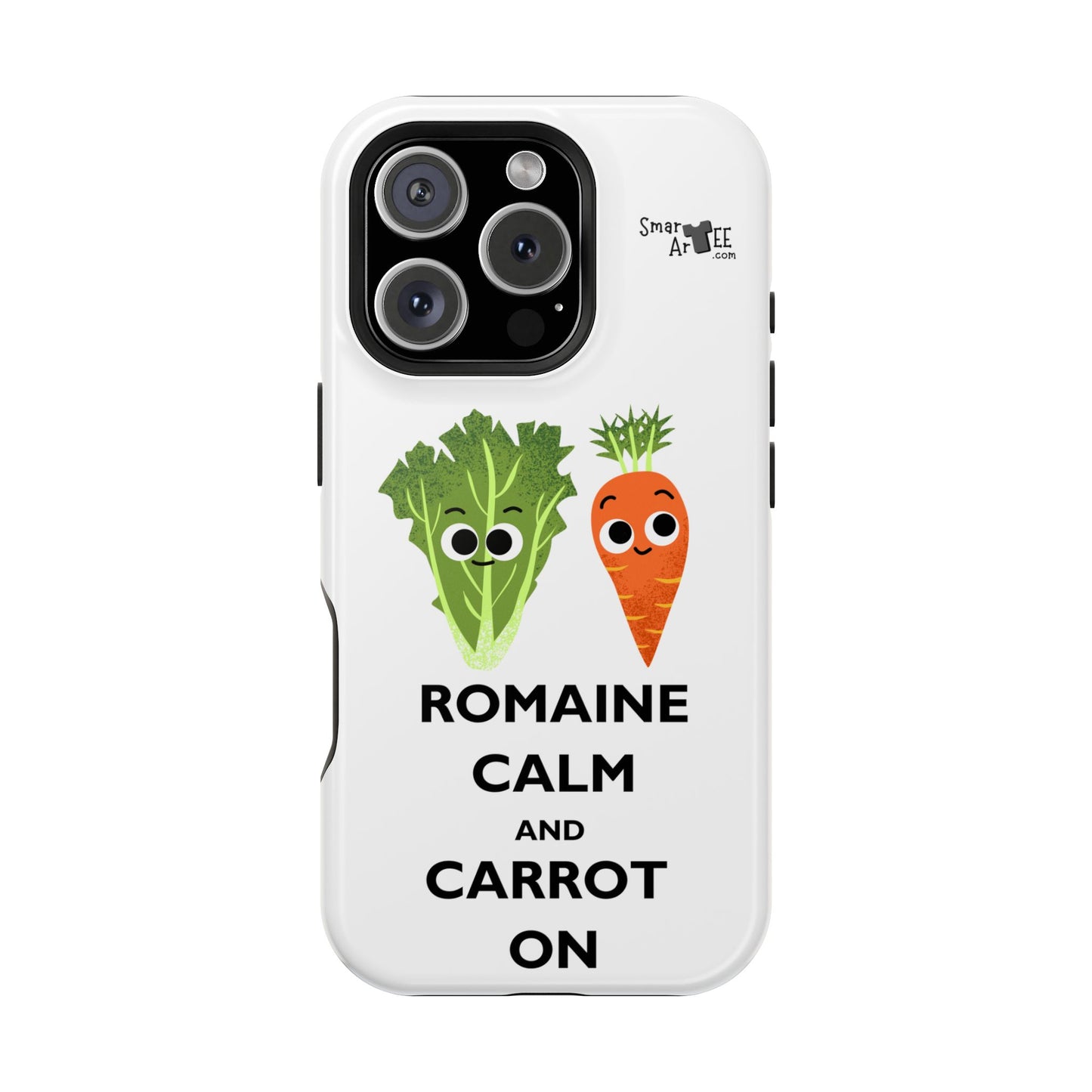 Cute Vegetable Pun Phone Caseca – Romaine Calm and Carrot On, Fun Gift, Kitchen Decor, Quirky, Culinary Passion