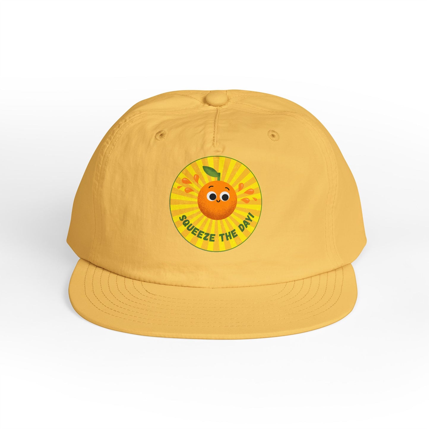 Squeeze the Day Surf Cap, Beach Hat, Summer Accessories, Bright Summer Vibes, Gift for Surfers, Fun Outdoor Gear