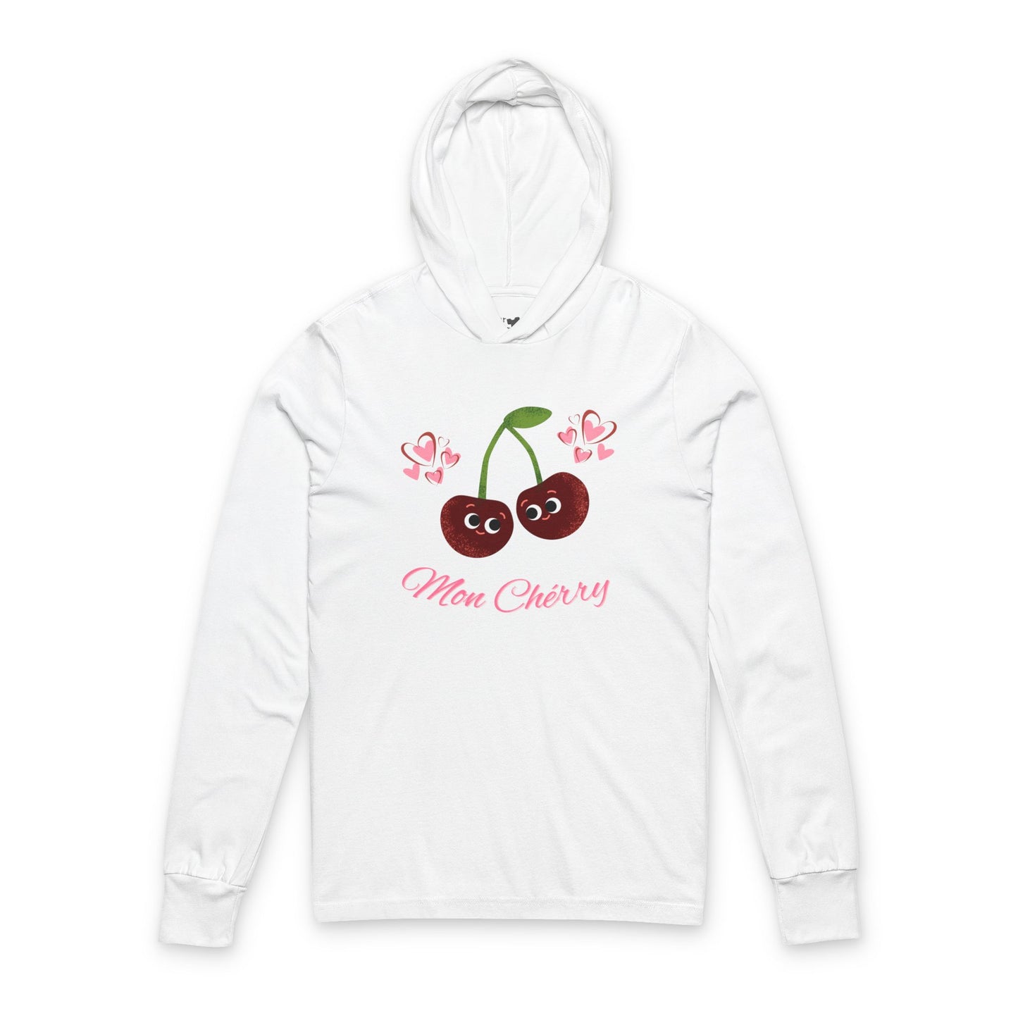 Cute Cherry Unisex Hooded Long Sleeve Shirt- Perfect for Casual Days, Girlfriend Gifts, Spring Fashion, Summer Fun, Cute Graphics, Valentine's