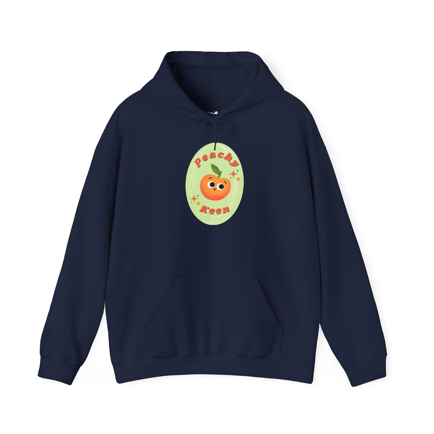 Peachy Keen Unisex Heavy Blend Hoodie, Cute Fruit Hoodie, Spring Fashion, Gift for Friends, Cozy Casual Wear, Relaxed Style