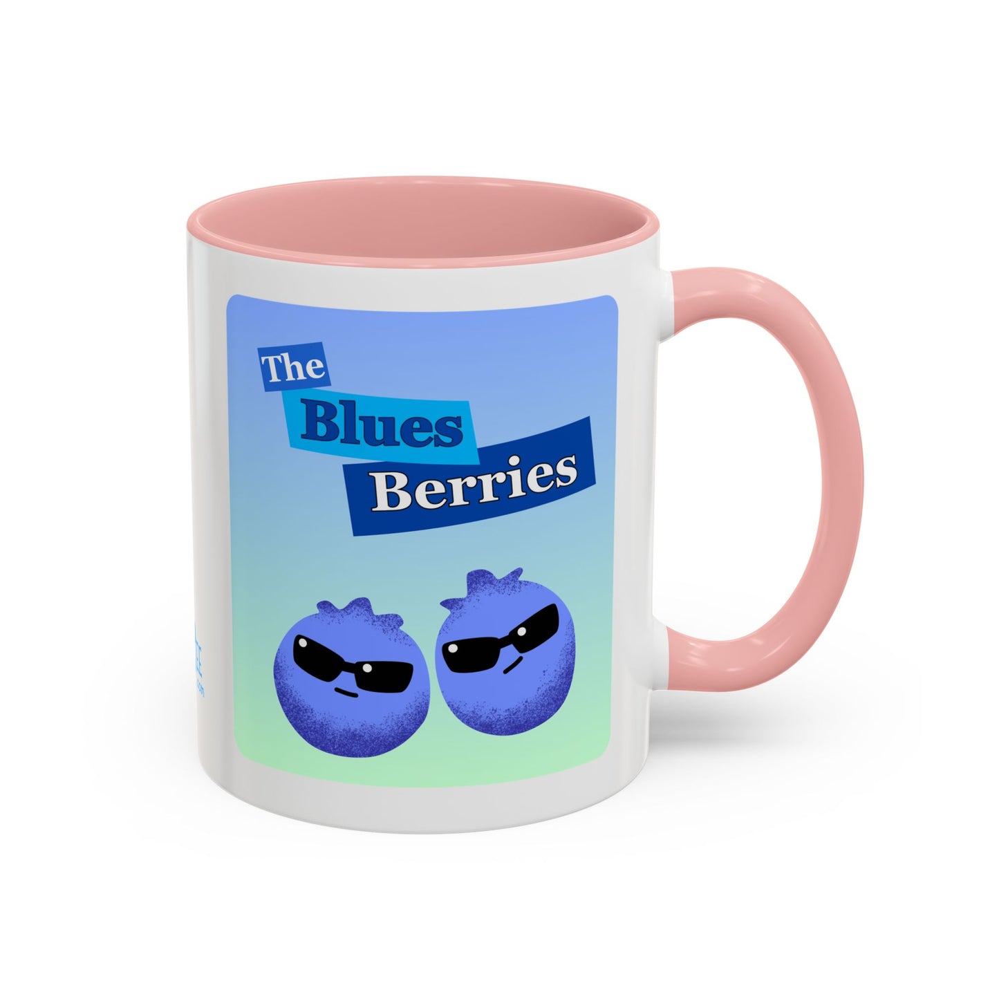 Cool Blueberries Accent Coffee Mug | Fun Gift for Coffee Lovers, Unique Kitchen Decor, Berry Lover's Gift
