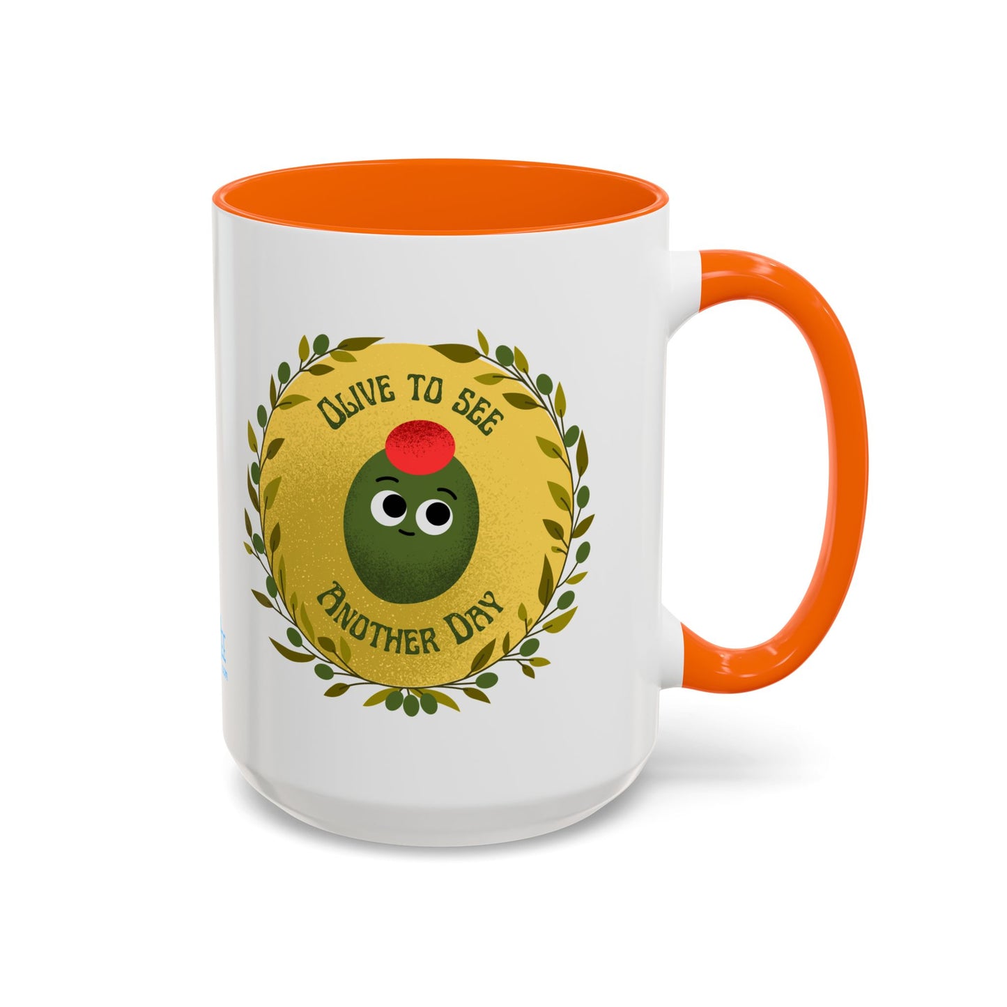 Cheerful Olive Coffee Mug, Gift for Food Lovers, Funny Kitchen Decor, Cute Office Mug, Coffee Lover's Gift, Celebrate Every Day