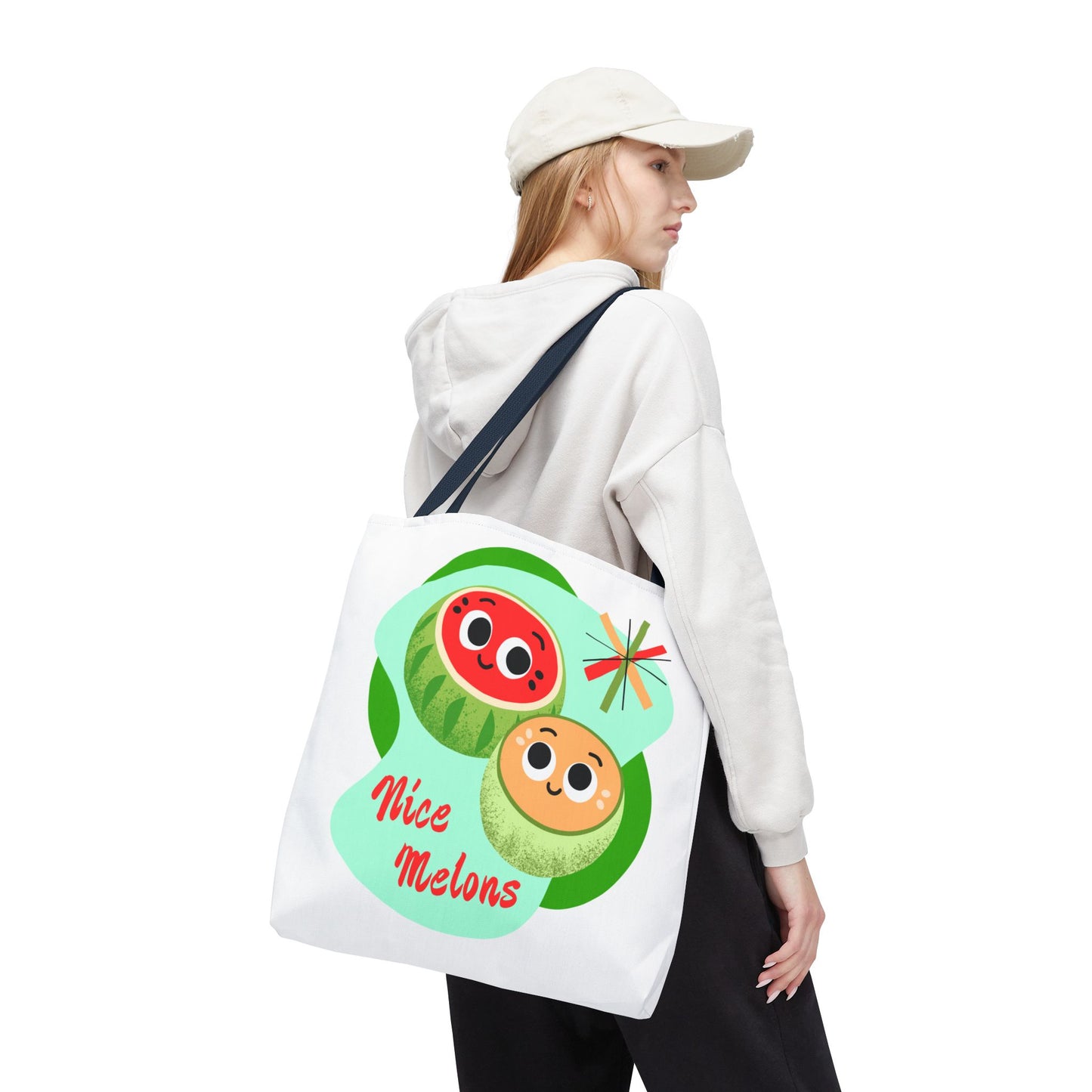 Cute Fruit Tote Bag, Nice Melons Design, Summer Essentials, Grocery Shopping, Beach Day, Gift for Fruit Lovers