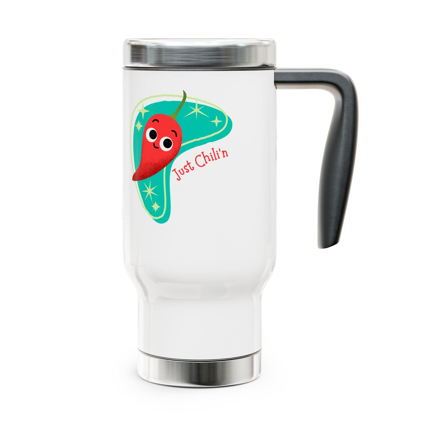 Charming Chill Travel Mug, Funny Coffee Tumbler for Home, Office, and Travel, Unique Gift for Coffee Lovers, Holiday & Everyday Use