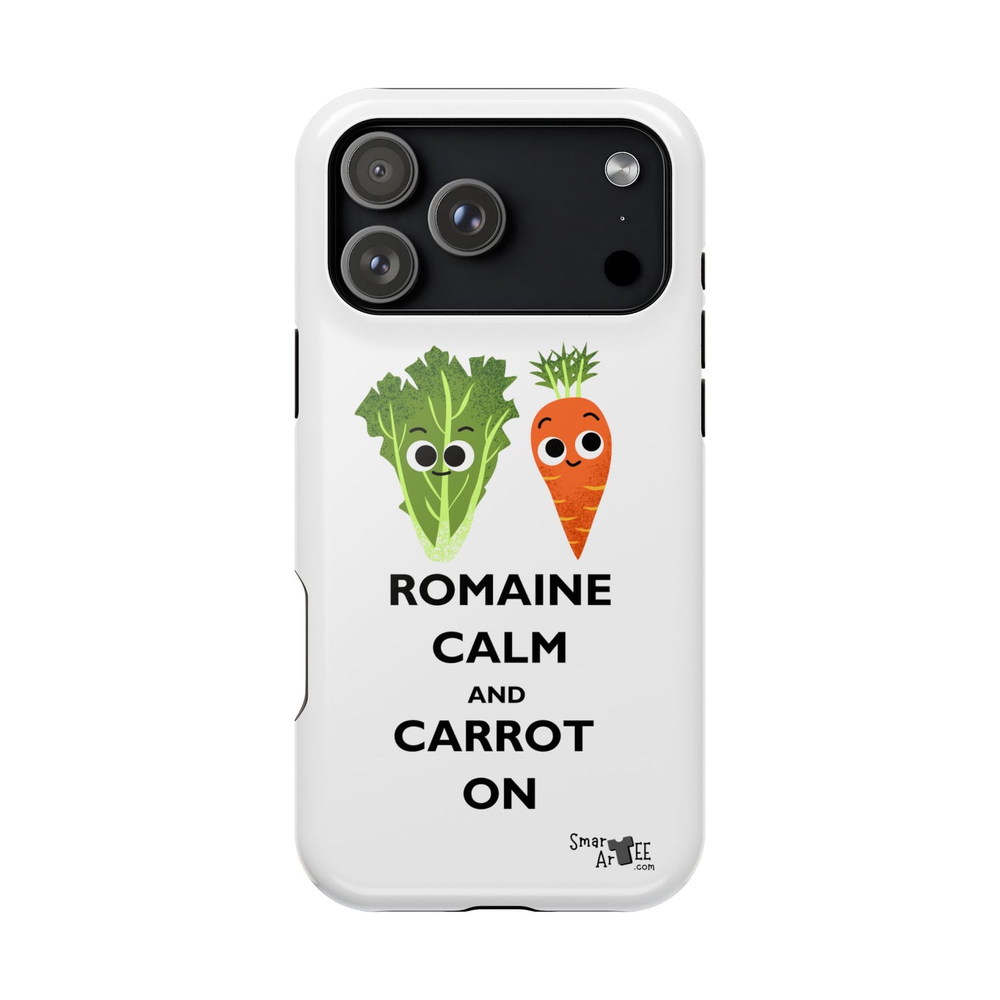Cute Vegetable Pun Phone Caseca – Romaine Calm and Carrot On, Fun Gift, Kitchen Decor, Quirky, Culinary Passion