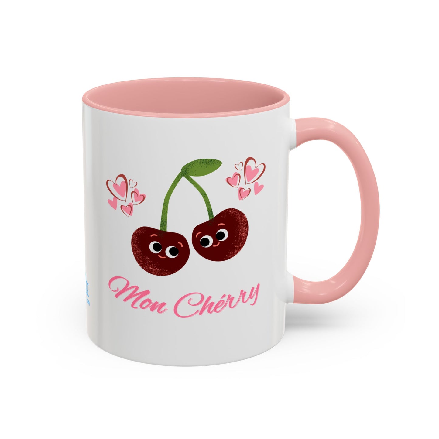 Cute Cherry Accent Coffee Mug - Fun Gift for Cherry Lovers, Coffee Lover Decor, Valentine's Day, Cute Kitchenware