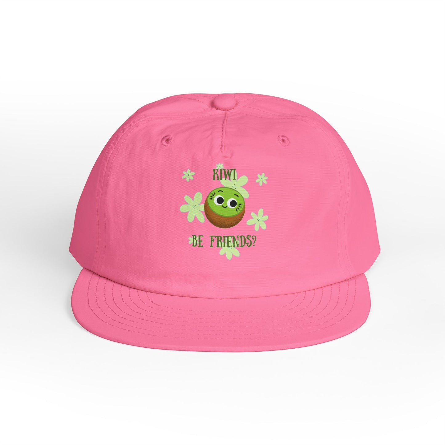 Surf Cap with Funny "Kiwi Be Friends" Design - Beach Hat, Gift for Surfers, Summer Accessory, Fun Outdoor Headwear, Vacation Style