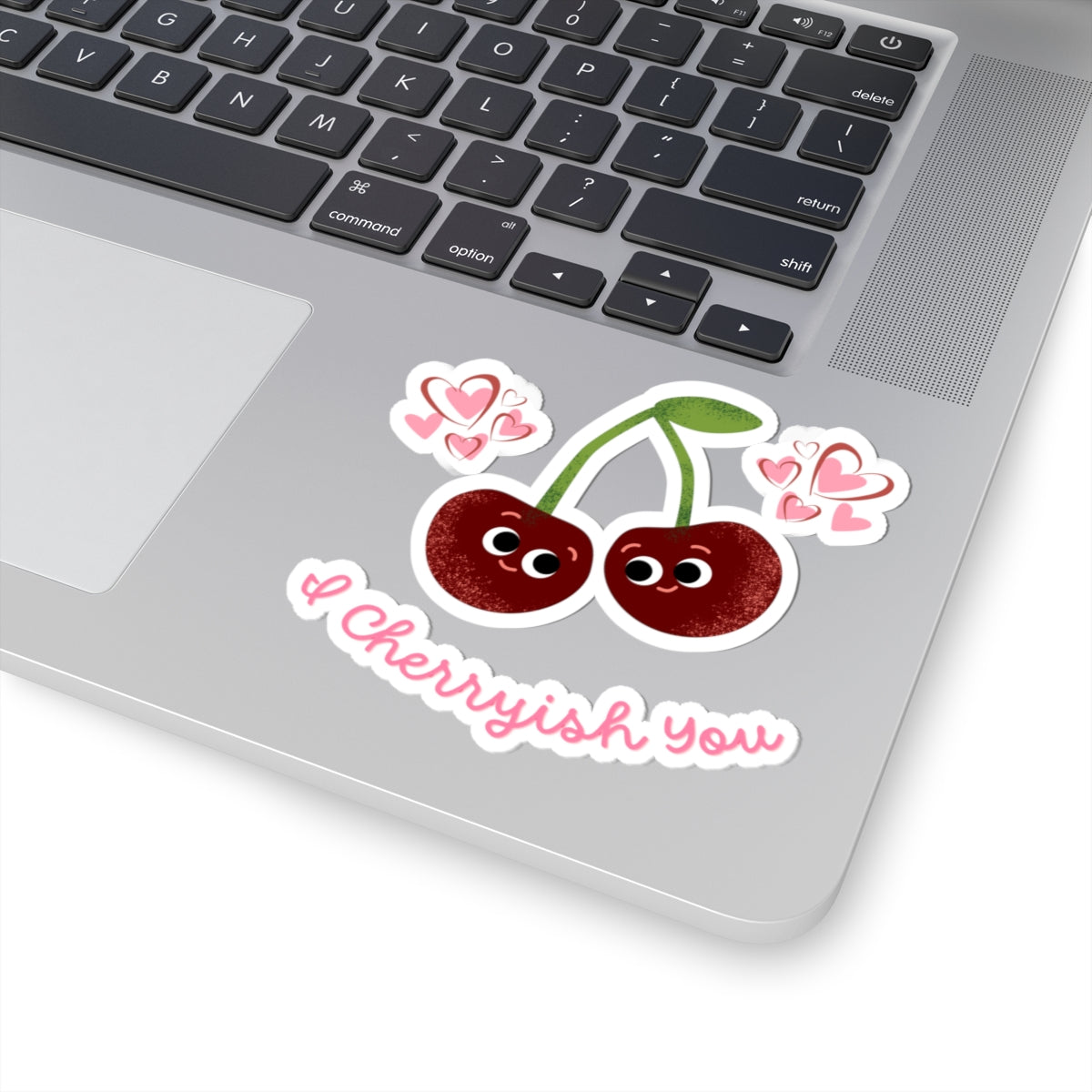 Cute Cherry Kiss-Cut Stickers | I Cherrish You | Laptop Decor, Phone Accessories, Gift for Her, Valentine's Day