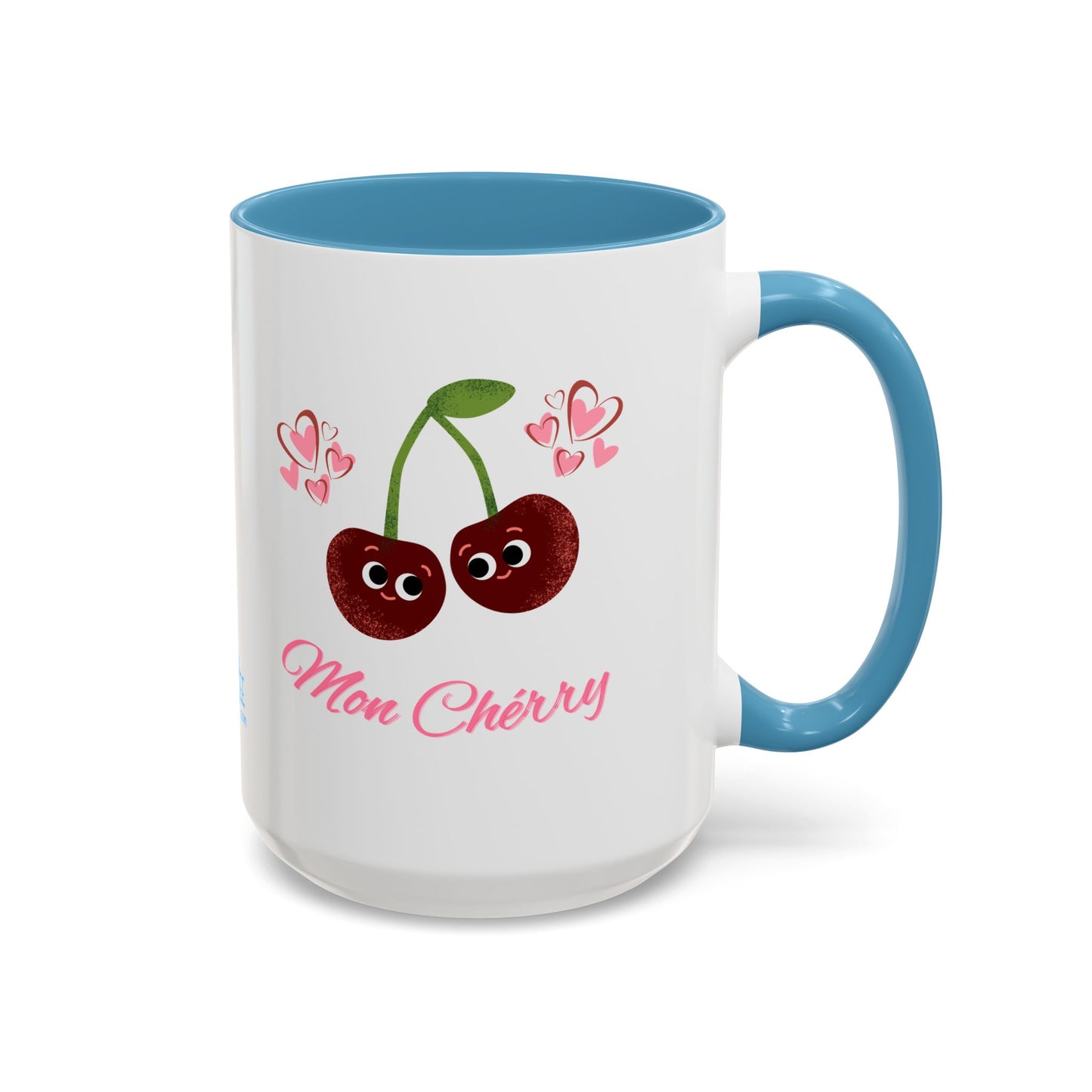 Cute Cherry Accent Coffee Mug - Fun Gift for Cherry Lovers, Coffee Lover Decor, Valentine's Day, Cute Kitchenware