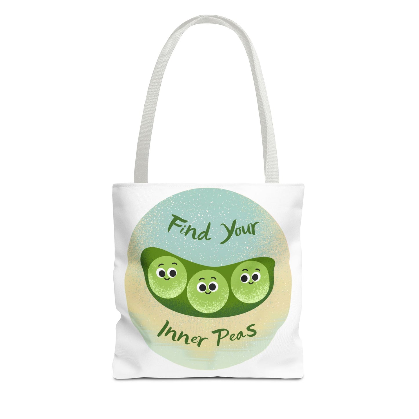 Whimsical Tote Bags - Find Your Inner Peas, Eco-Friendly Shopping Bag, Cute Gift for Gardeners, Motivational Tote, Fun Everyday Bag
