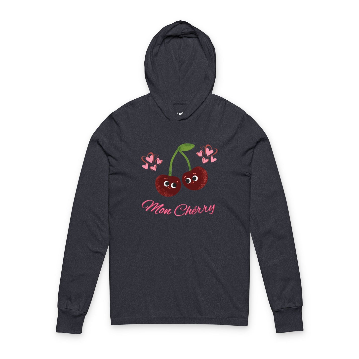 Cute Cherry Unisex Hooded Long Sleeve Shirt- Perfect for Casual Days, Girlfriend Gifts, Spring Fashion, Summer Fun, Cute Graphics, Valentine's