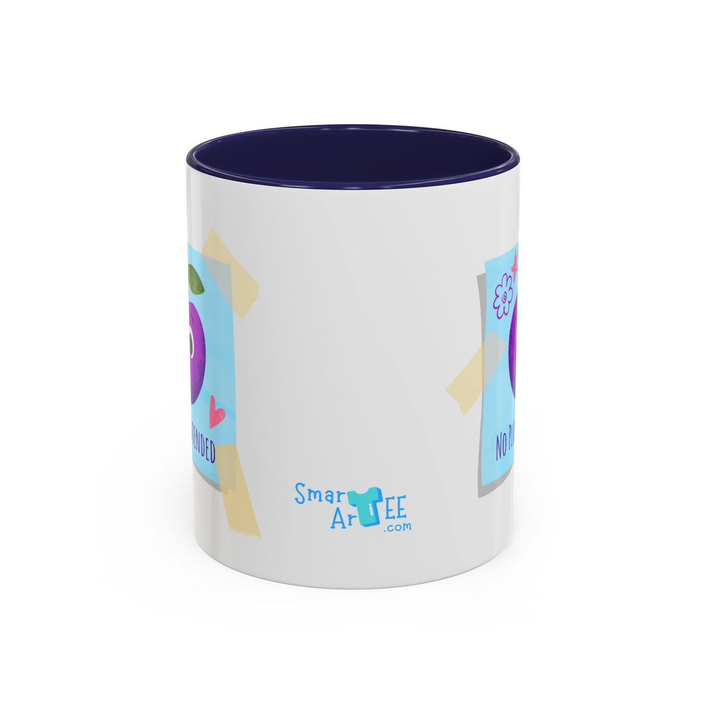 Playful Plum Coffee Mug, Cute Gift for Teachers, Friends, Humor Mug, Fun Kitchen Decor, Unique Cup for Any Occasion