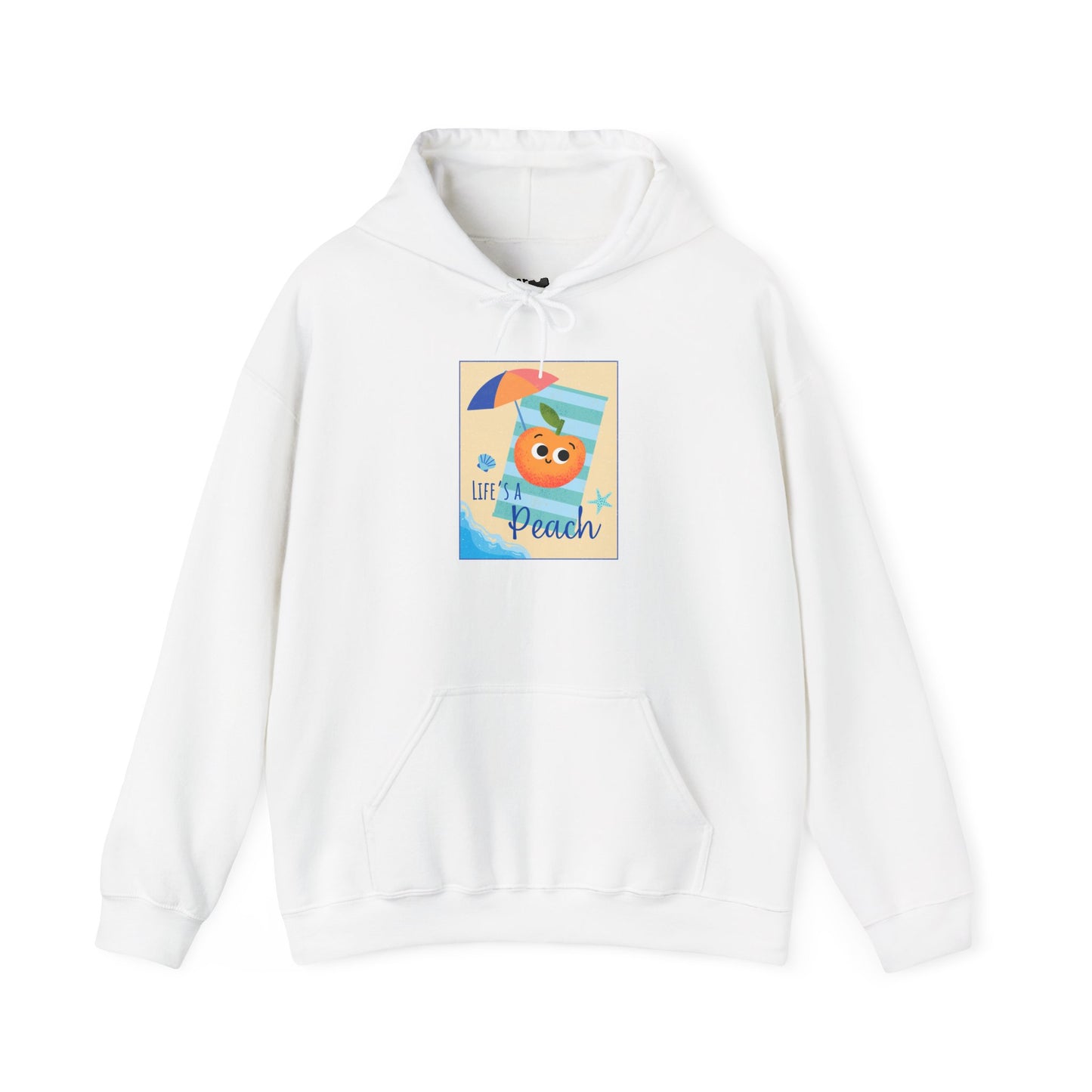 Peach Themed Unisex Hoodie, Cozy Pullover, Cute Fruit Apparel, Beach Vibes Clothing, Gift for Mom, Soft Pullover