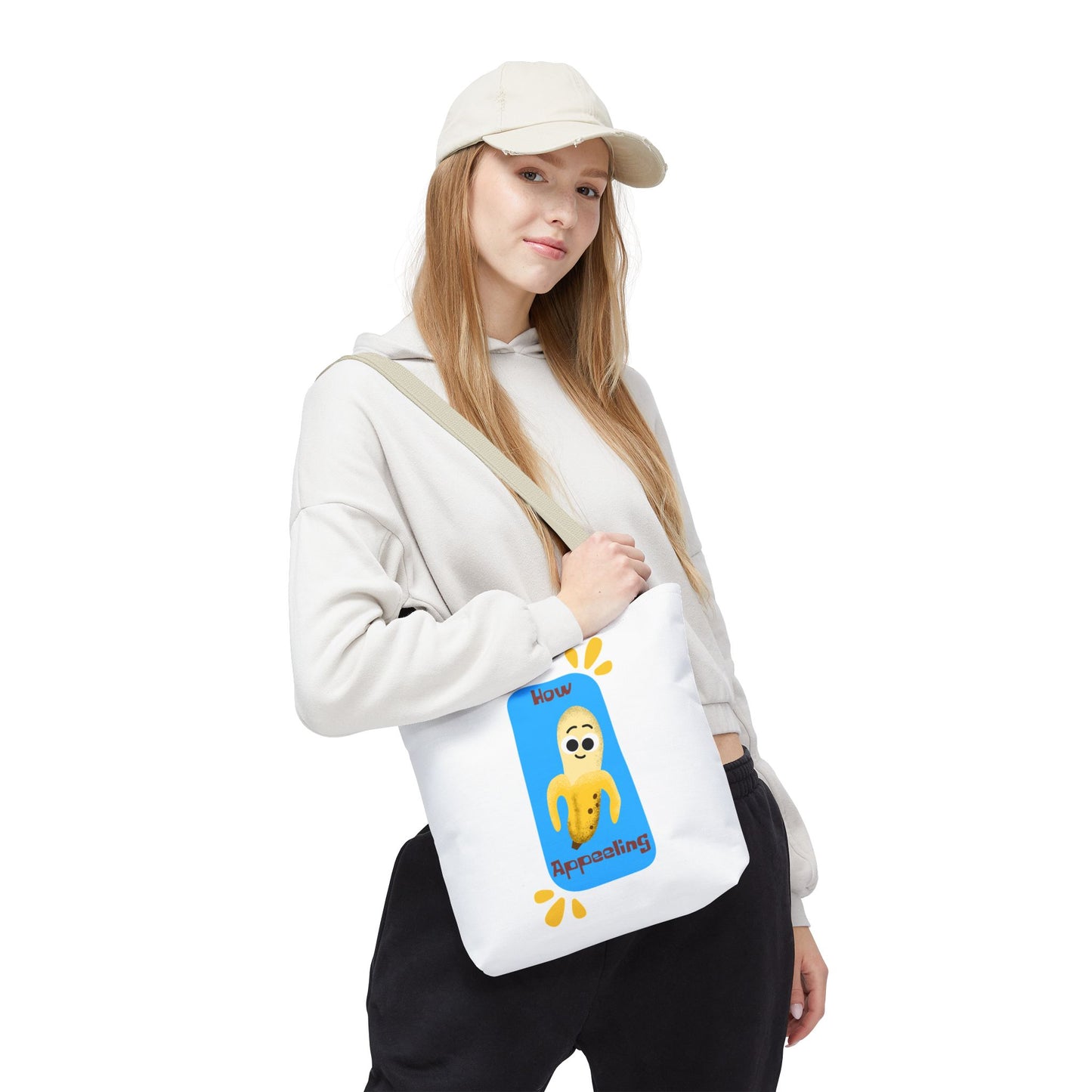 Fun Banana Tote Bag, Cute Shopping Bag, Novelty Bag, Gift for Fruit Lovers, How Appealing Bag, Eco-Friendly Tote