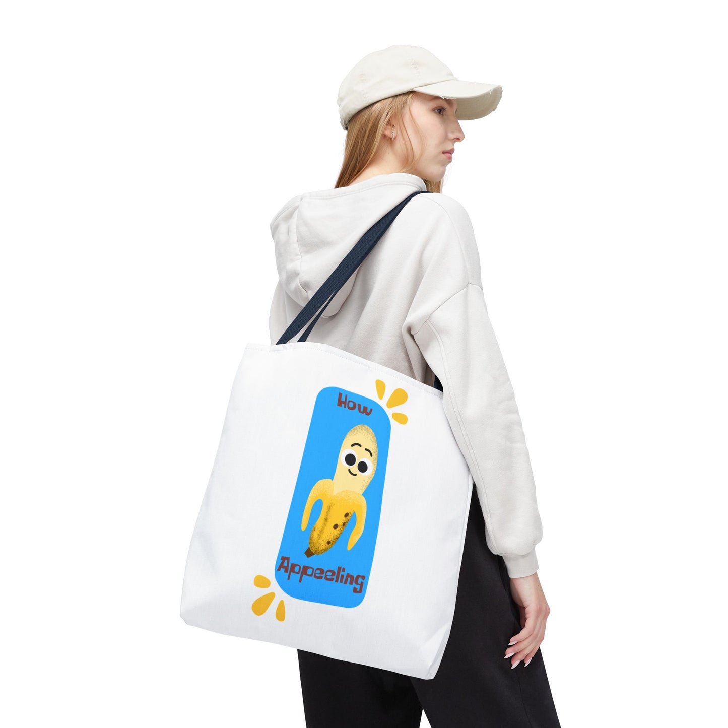 Fun Banana Tote Bag, Cute Shopping Bag, Novelty Bag, Gift for Fruit Lovers, How Appealing Bag, Eco-Friendly Tote
