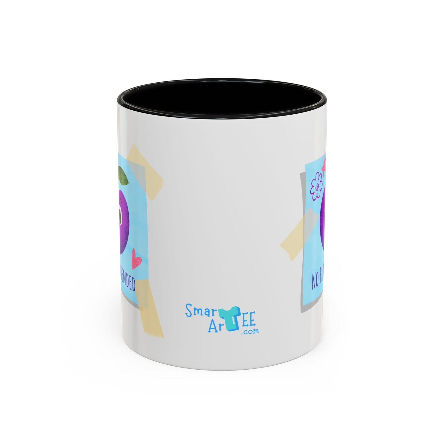Playful Plum Coffee Mug, Cute Gift for Teachers, Friends, Humor Mug, Fun Kitchen Decor, Unique Cup for Any Occasion