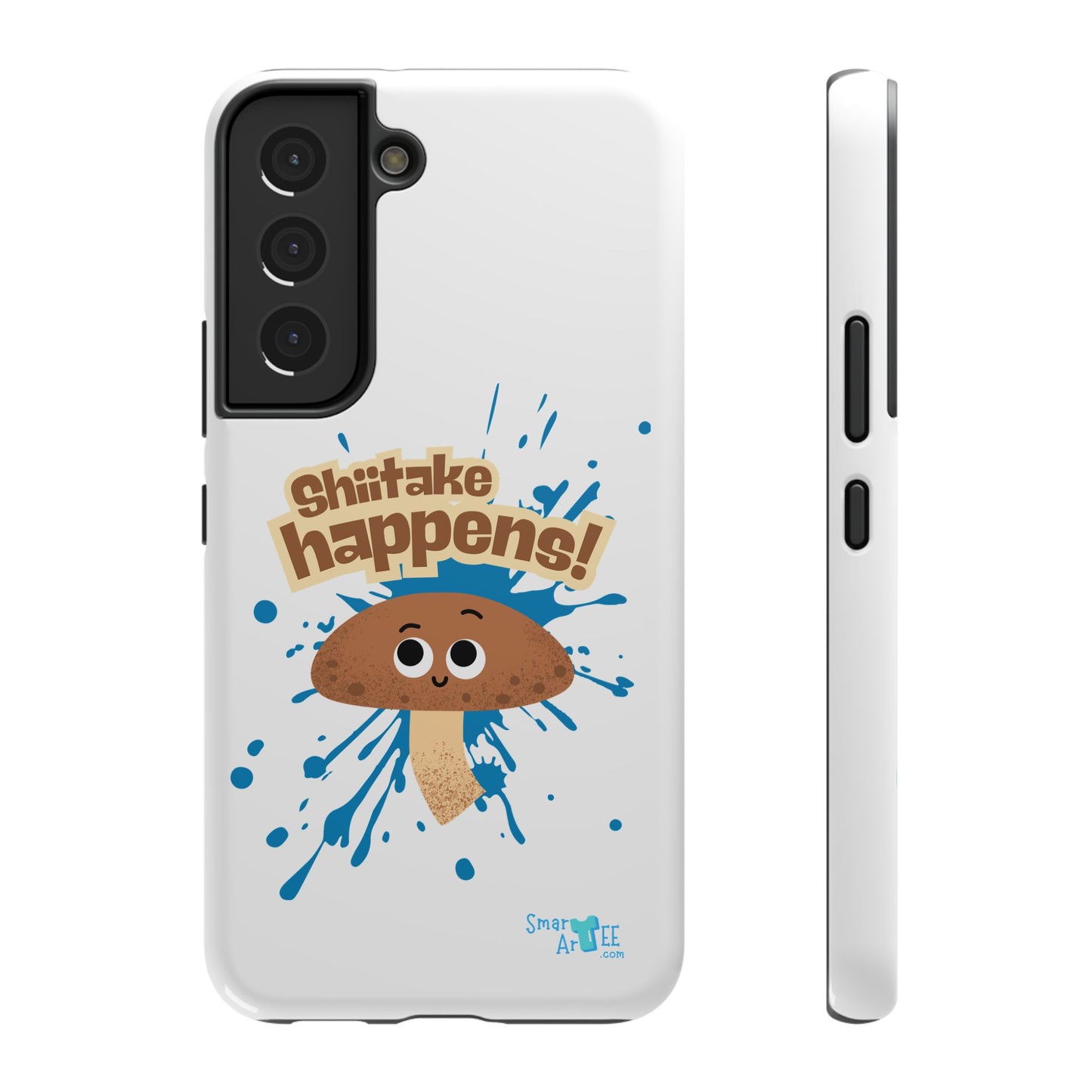 Shiitake Happens Phone Cases, Impact-Resistant Case, Funny Mushroom Case, Quirky Protection for Smartphone, Playful Accessory