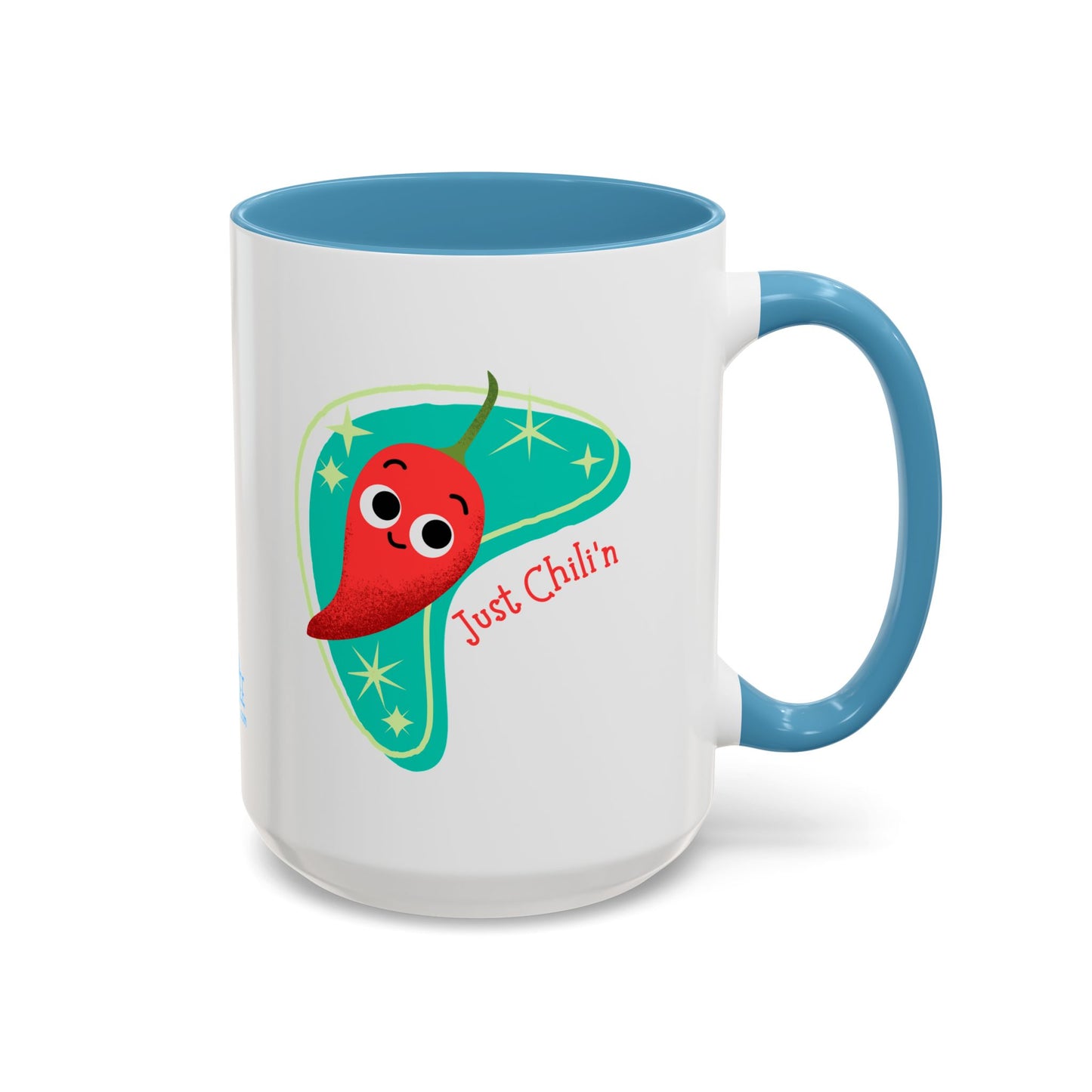 Cheerful Coffee Mug with Funny Chili Pepper Design, Cute Gift for Chili Lovers, Just Chillin Mug, Playful Kitchen Decor, Fun Coffee Cup
