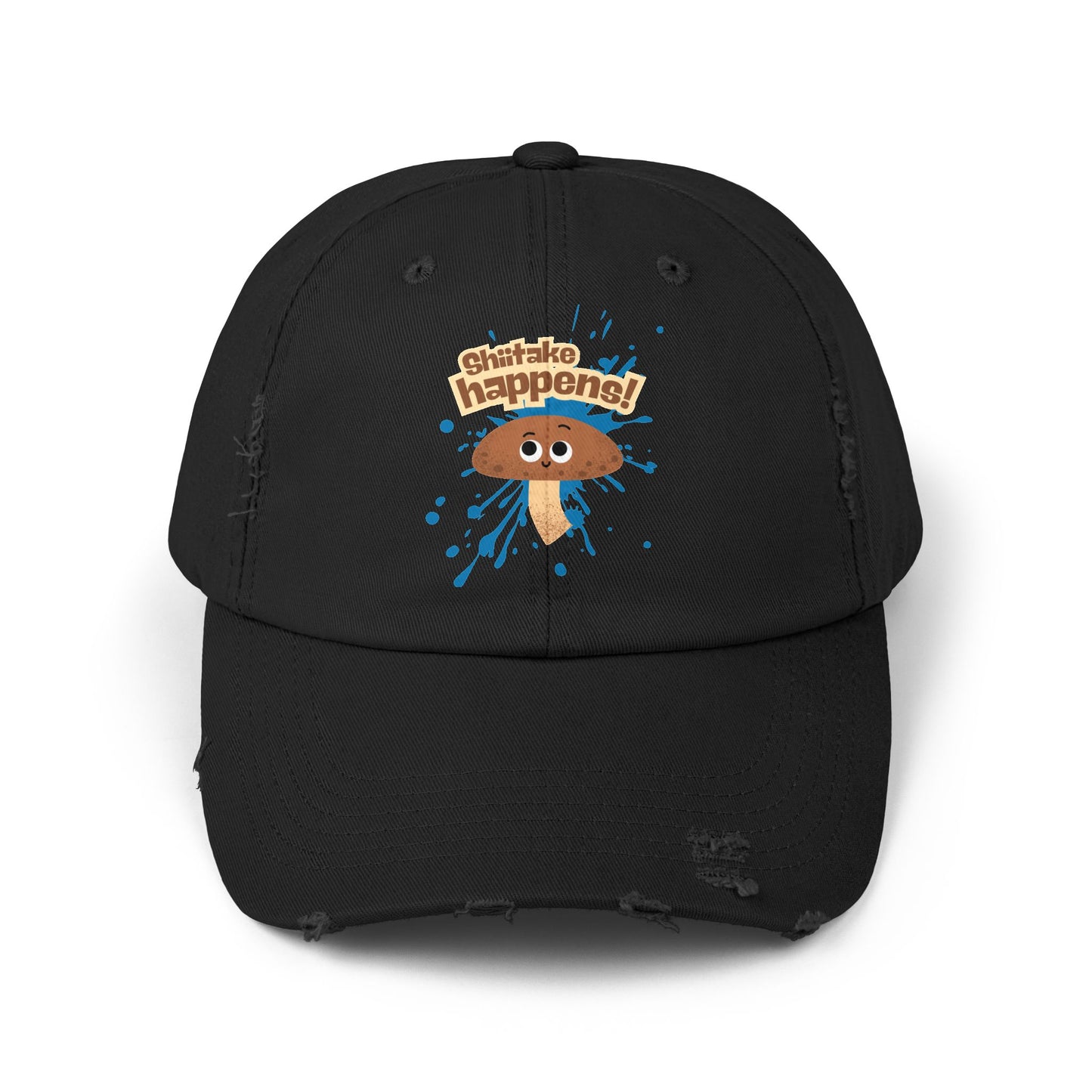 Quirky Distressed Cap, Funny Mushroom Pun Hats, Casual Everyday Hat, Unique Gift for Friends, Birthday, Humor, Adventure