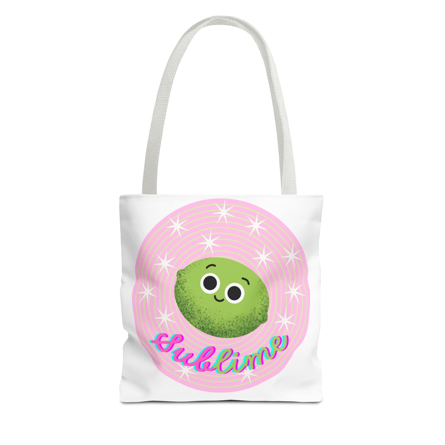 Cute Sublime Lime Tote Bag - Everyday Carry, Eco-Friendly, Gift for Fruit Lovers, Unique Shopping Bag, Fun Beach Tote