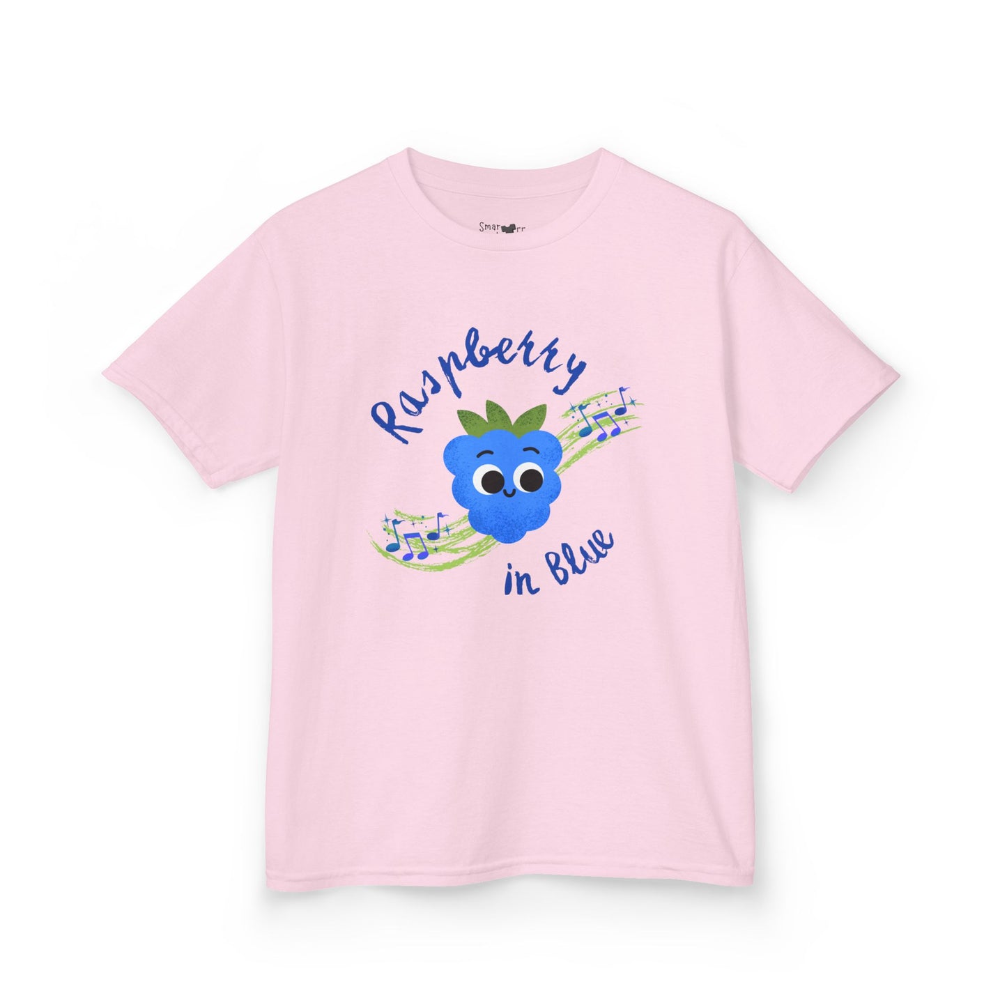 Kids 'Rhapsody in Blue' Raspberry Pun Tee, Cute Kids Shirt, Fun Gift for Children, Summer Outfit, Birthday Gift, Playdate Attire
