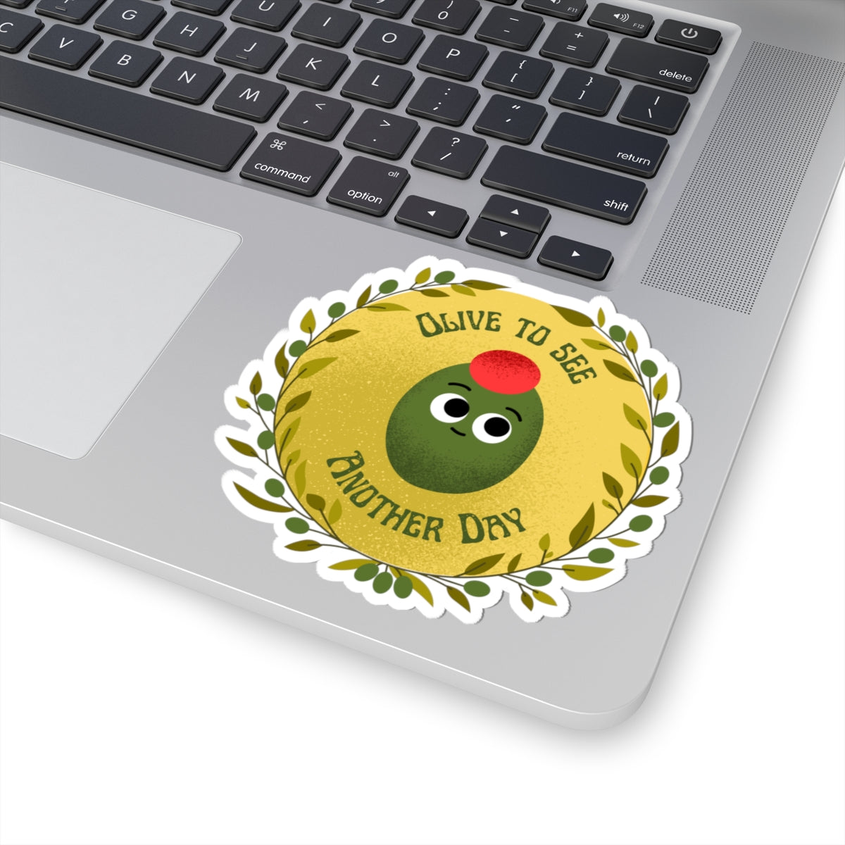 Whimsical Olive Stickers, Fun Laptop Decals, Cute Gift for Food Lovers, Cheerful Home Decor, Positive Vibe Stickers